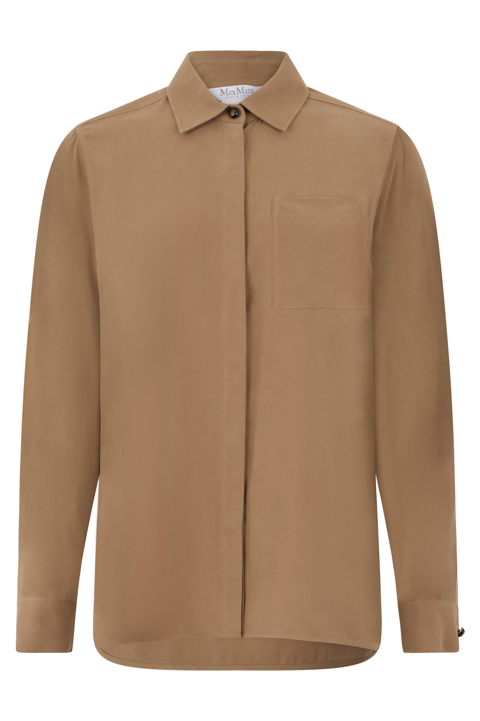 Silk shirt with pocket on chest
