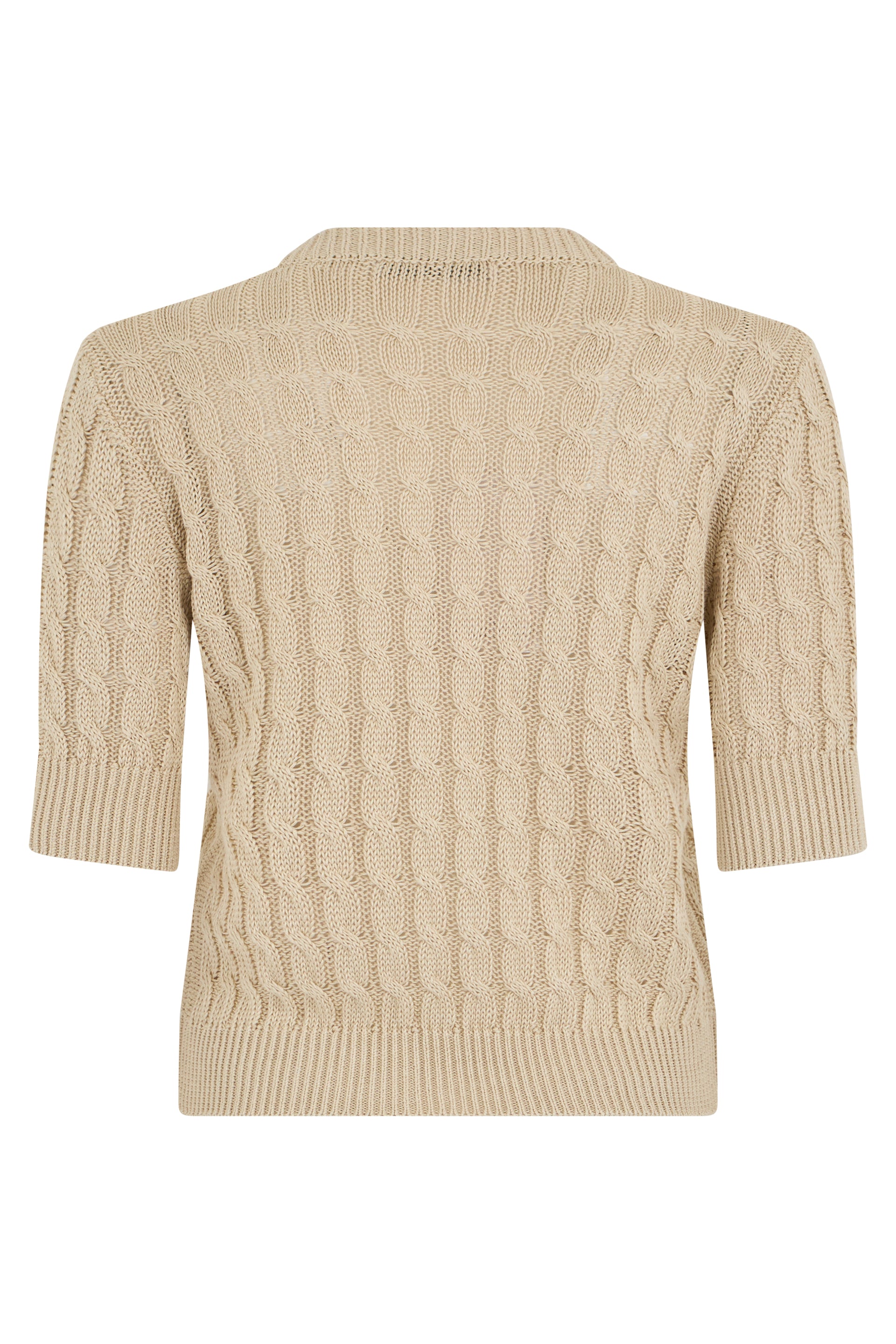 Linen sweater with short sleeves