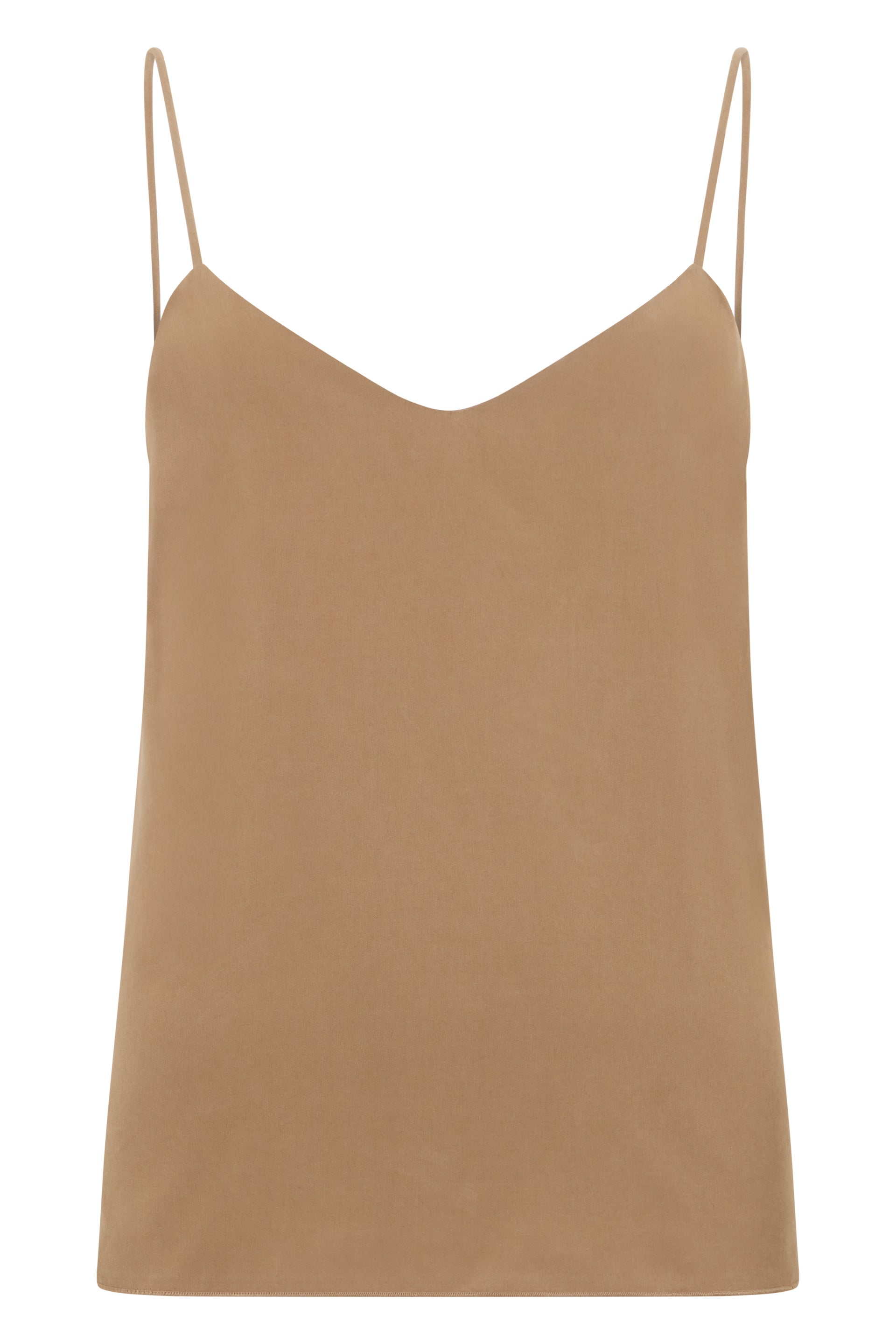 Silk top with thin straps