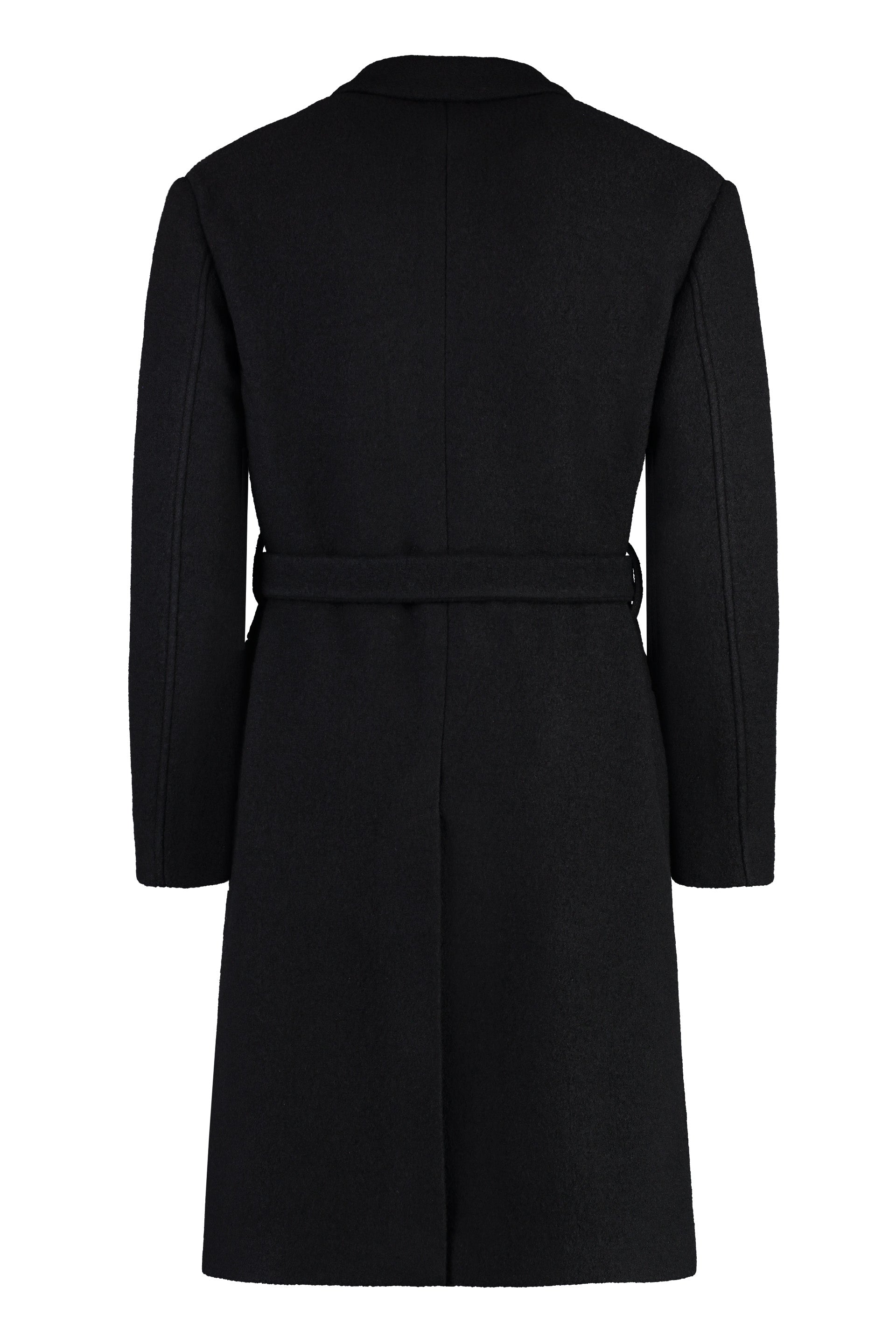 Double-breasted virgin wool  coat