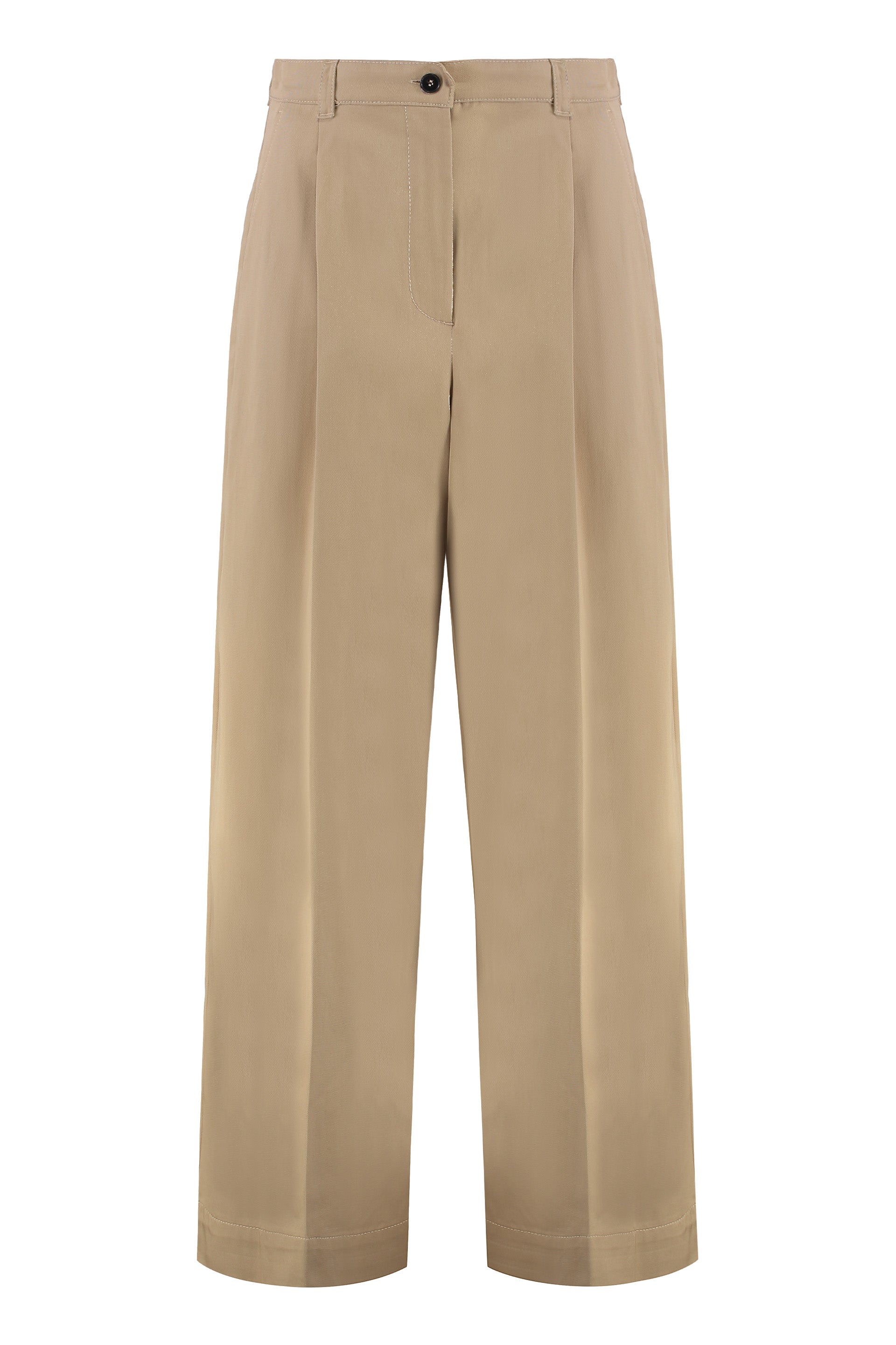 Cotton gabardine trousers