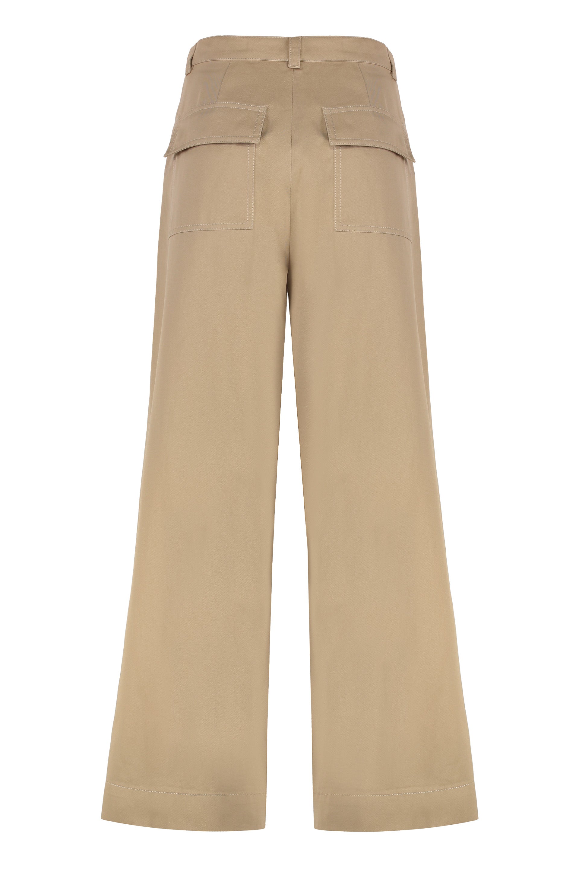 Cotton gabardine trousers