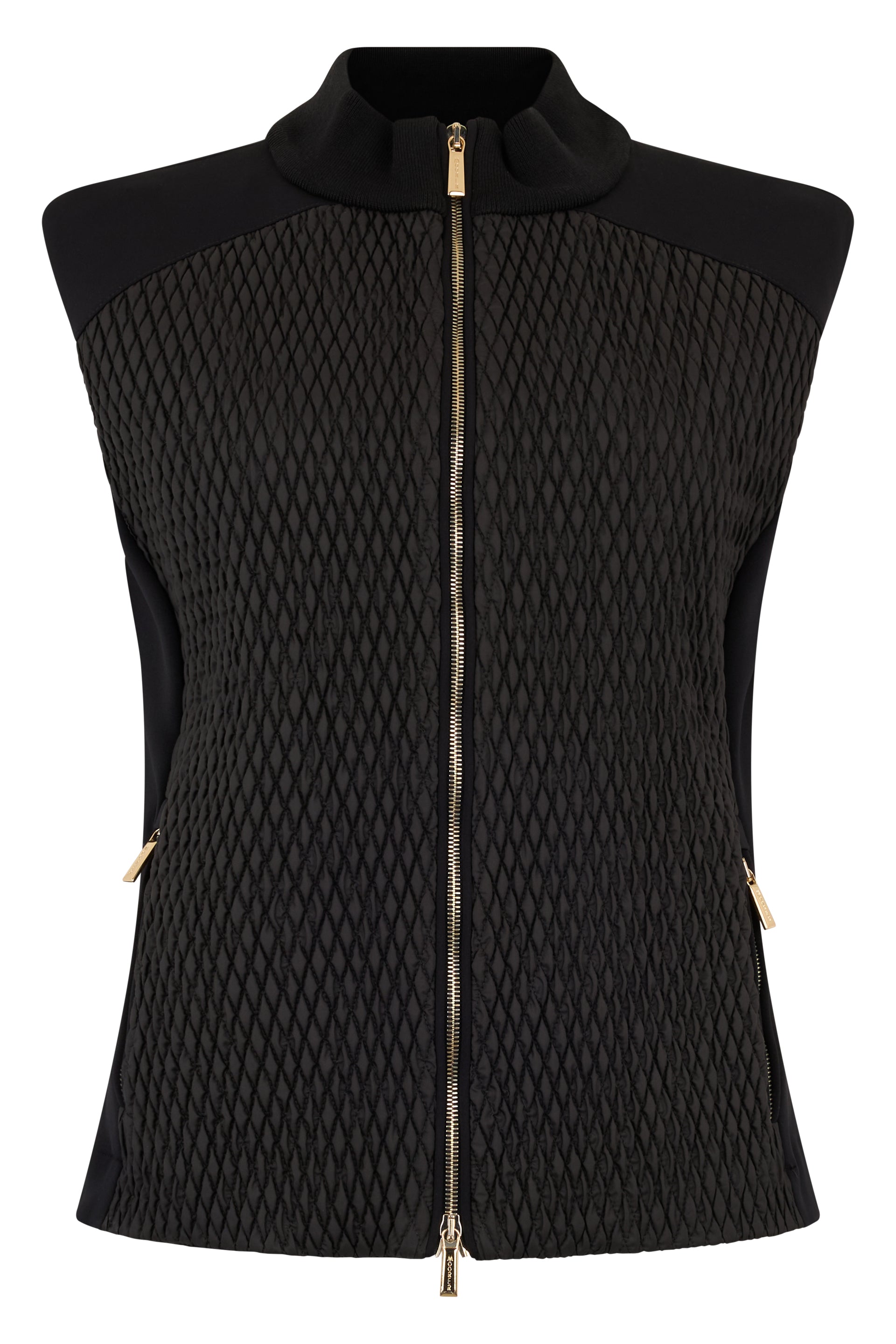 Elegant black vest, practical and versatile.