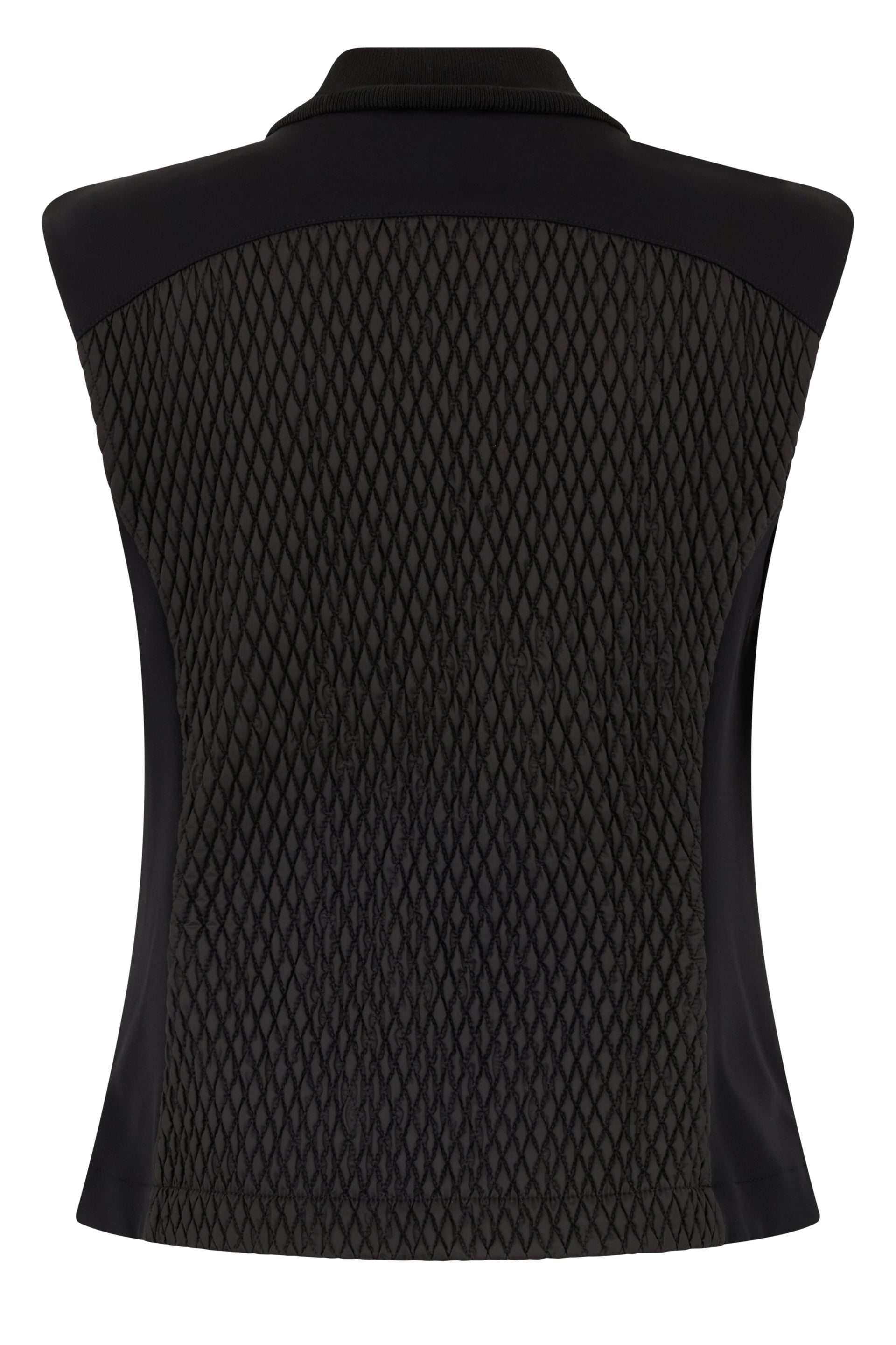 Elegant black vest, practical and versatile.