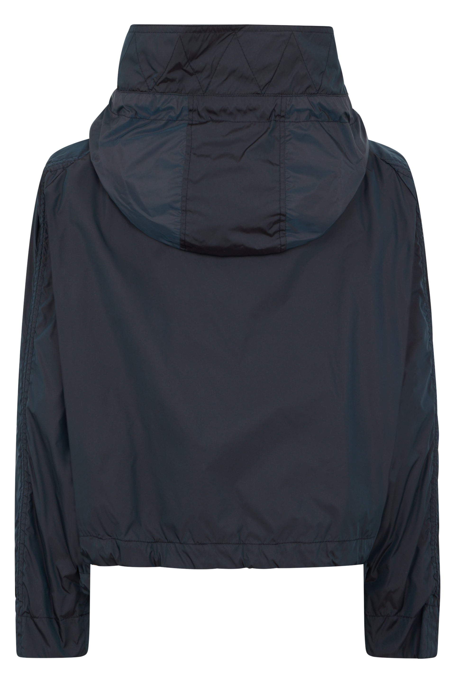 Light blue jacket with hood, casual and versatile.