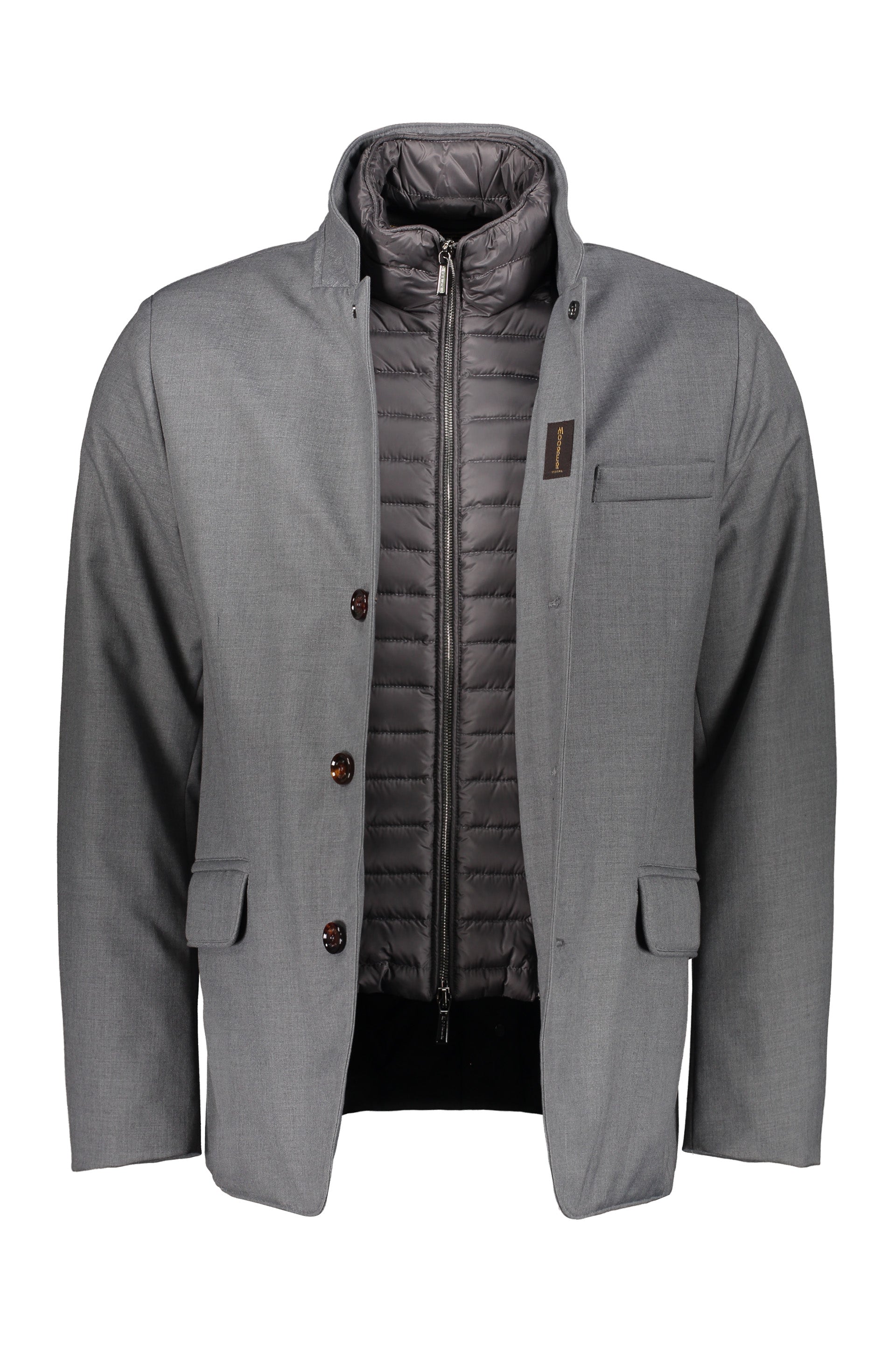 Elegant gray jacket with modern collar