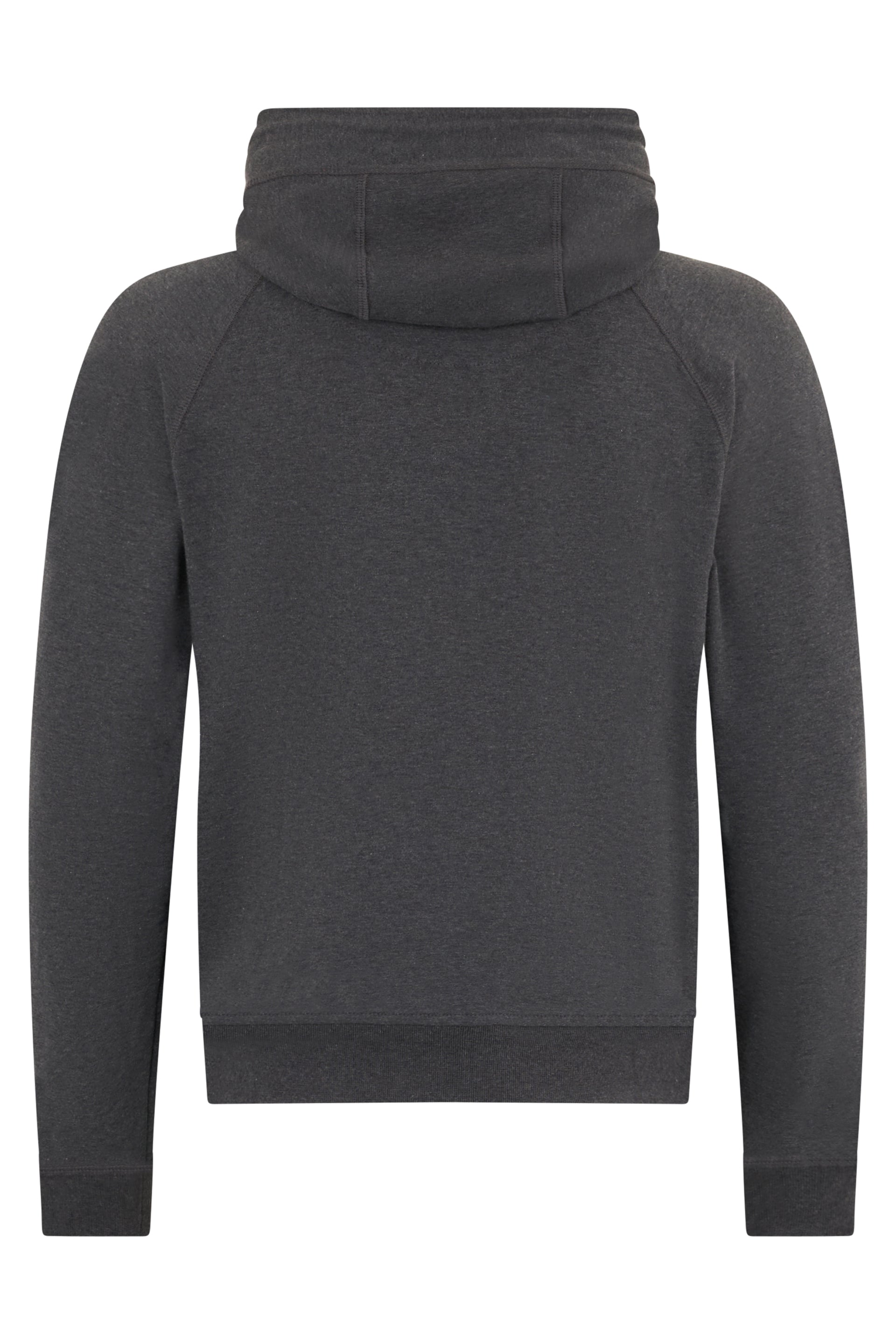 Gray hoodie with zipper.