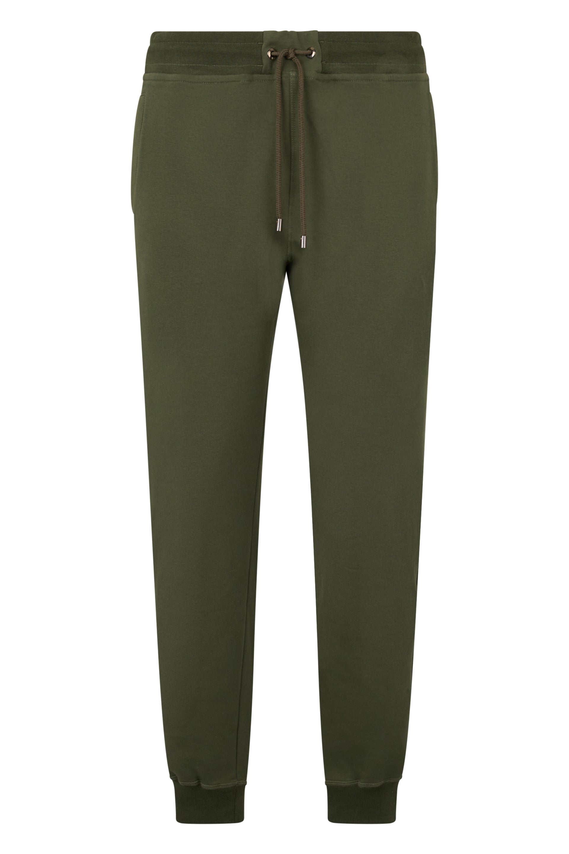 Dark green athletic pants, minimalist and versatile.