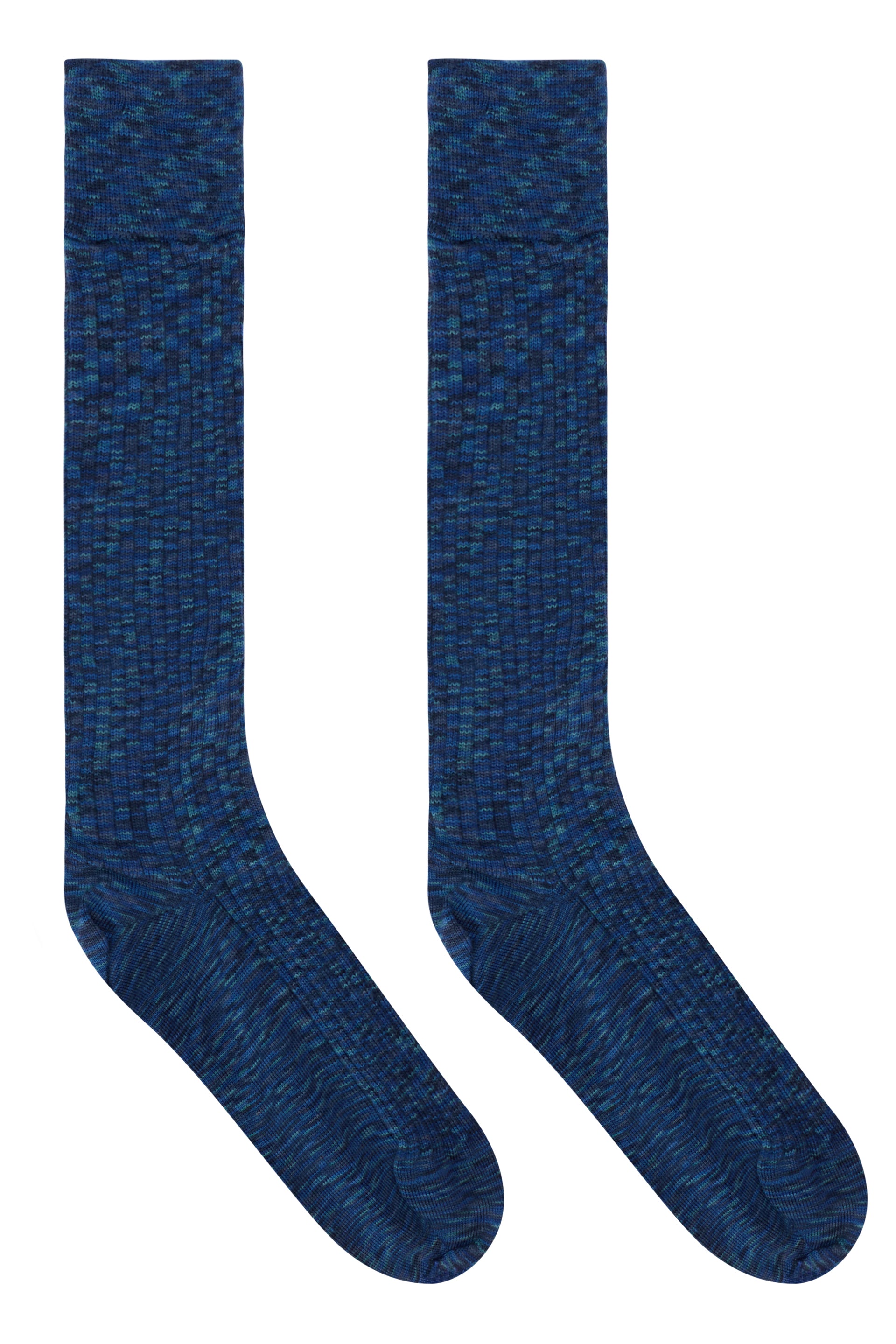 Elegant and versatile long dark blue socks.
