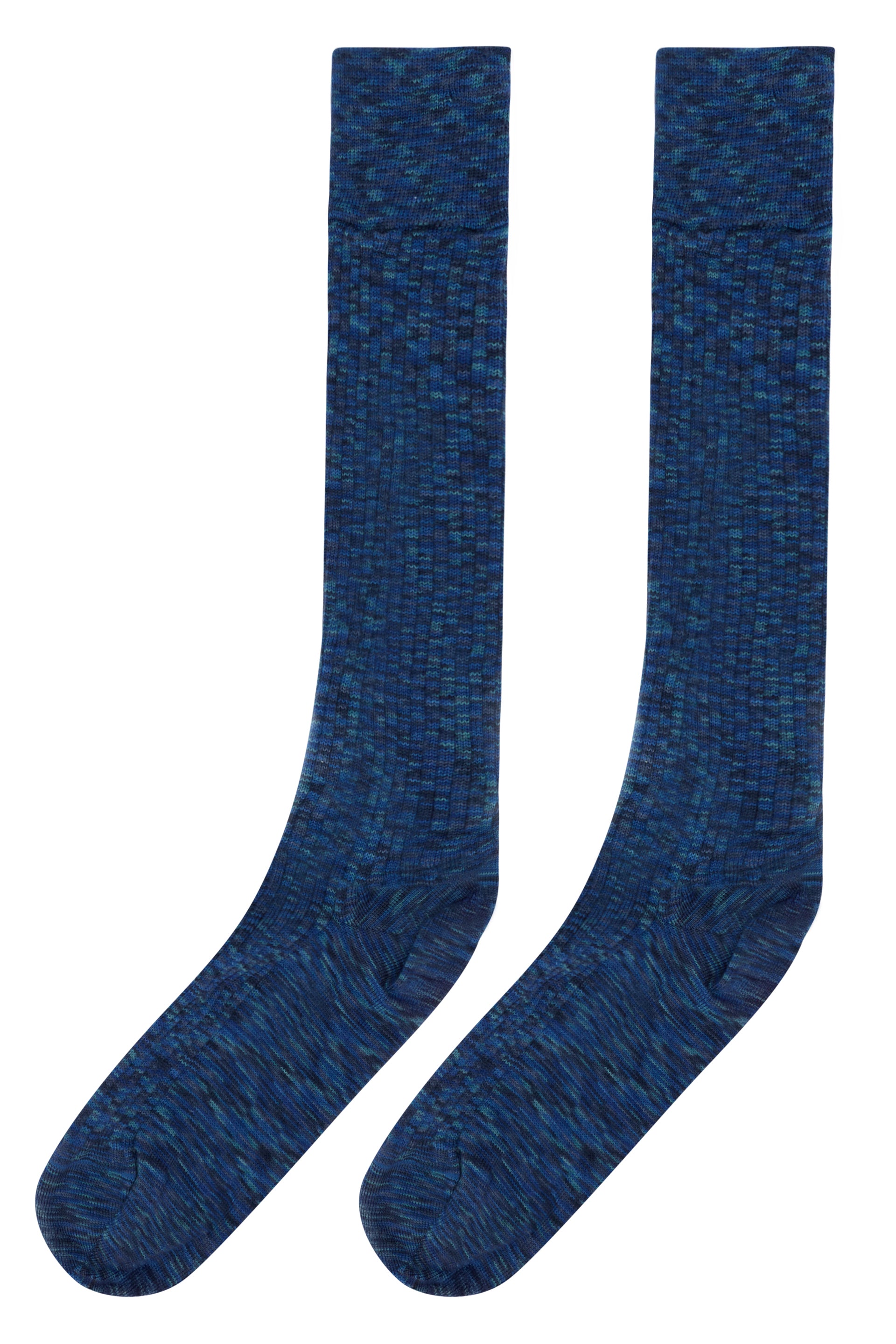Elegant and versatile long dark blue socks.