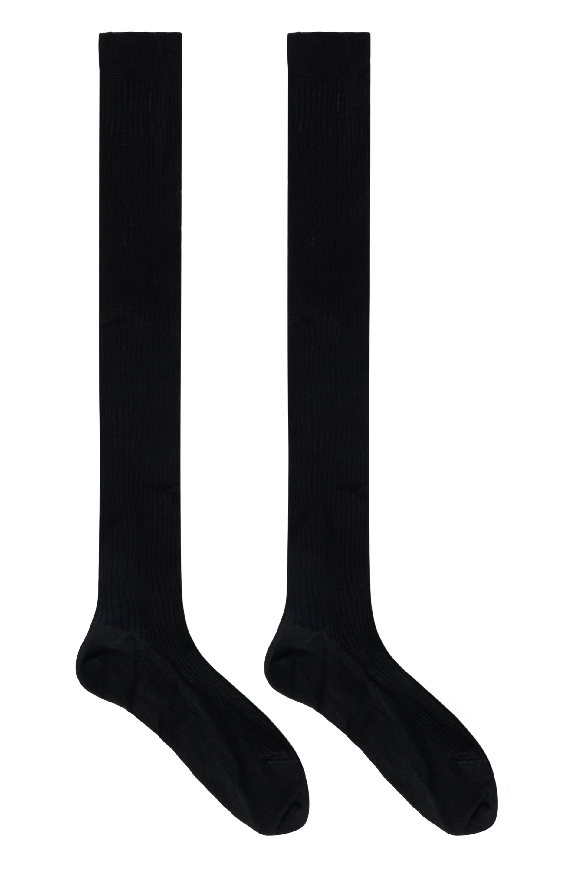 Elegant and versatile long black socks.