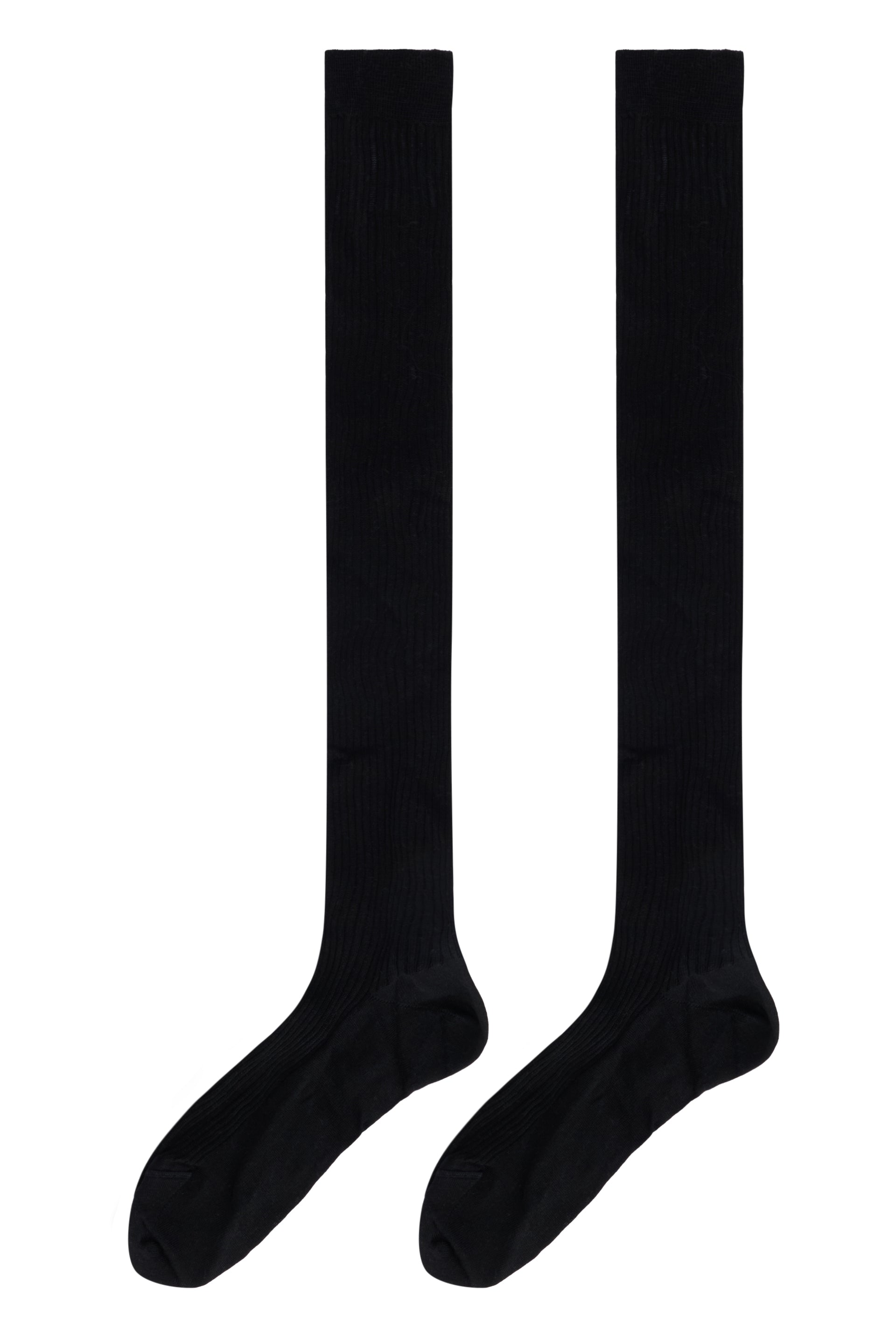 Elegant and versatile long black socks.