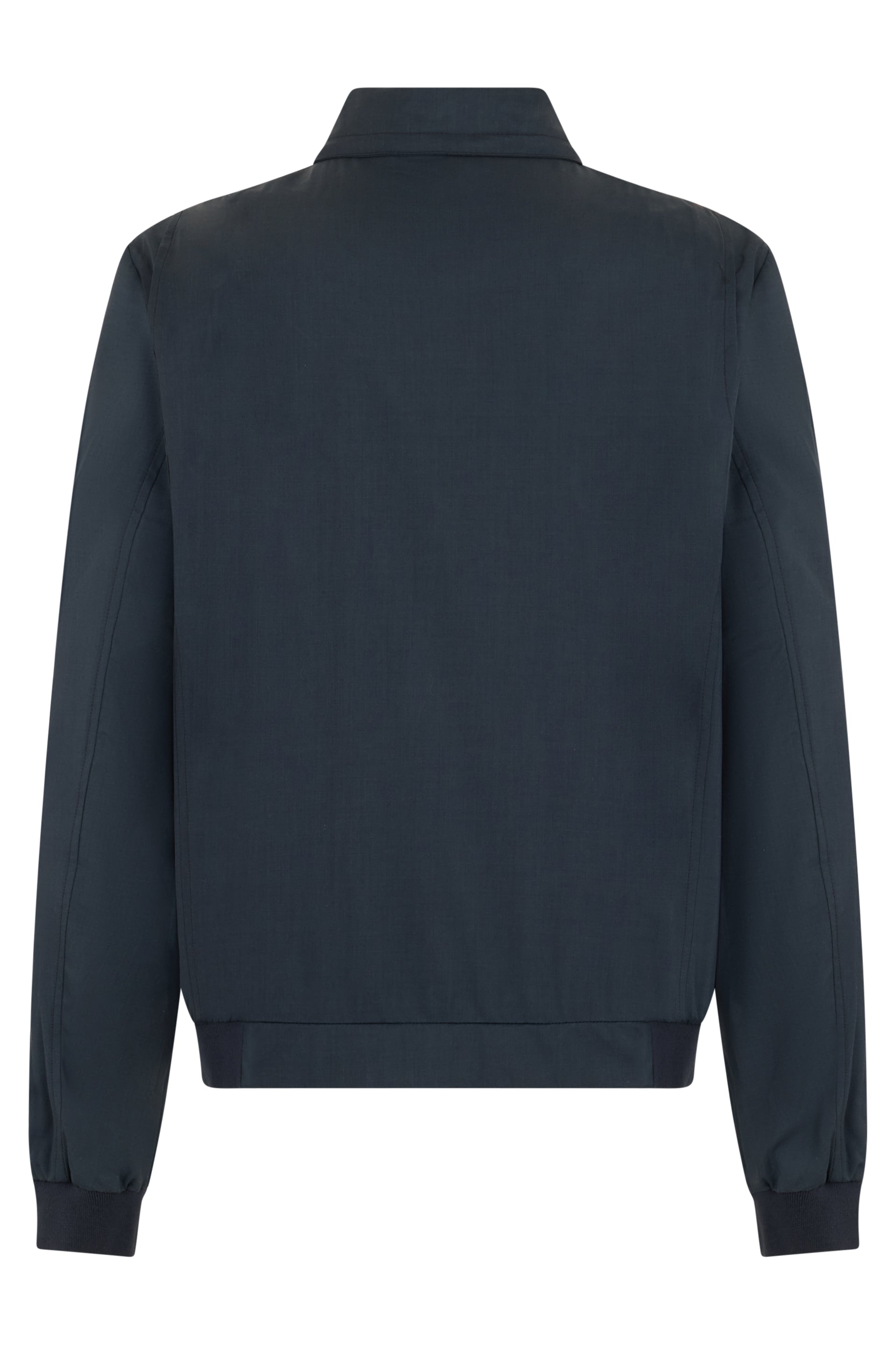 Blue padded jacket with zipper and versatile design