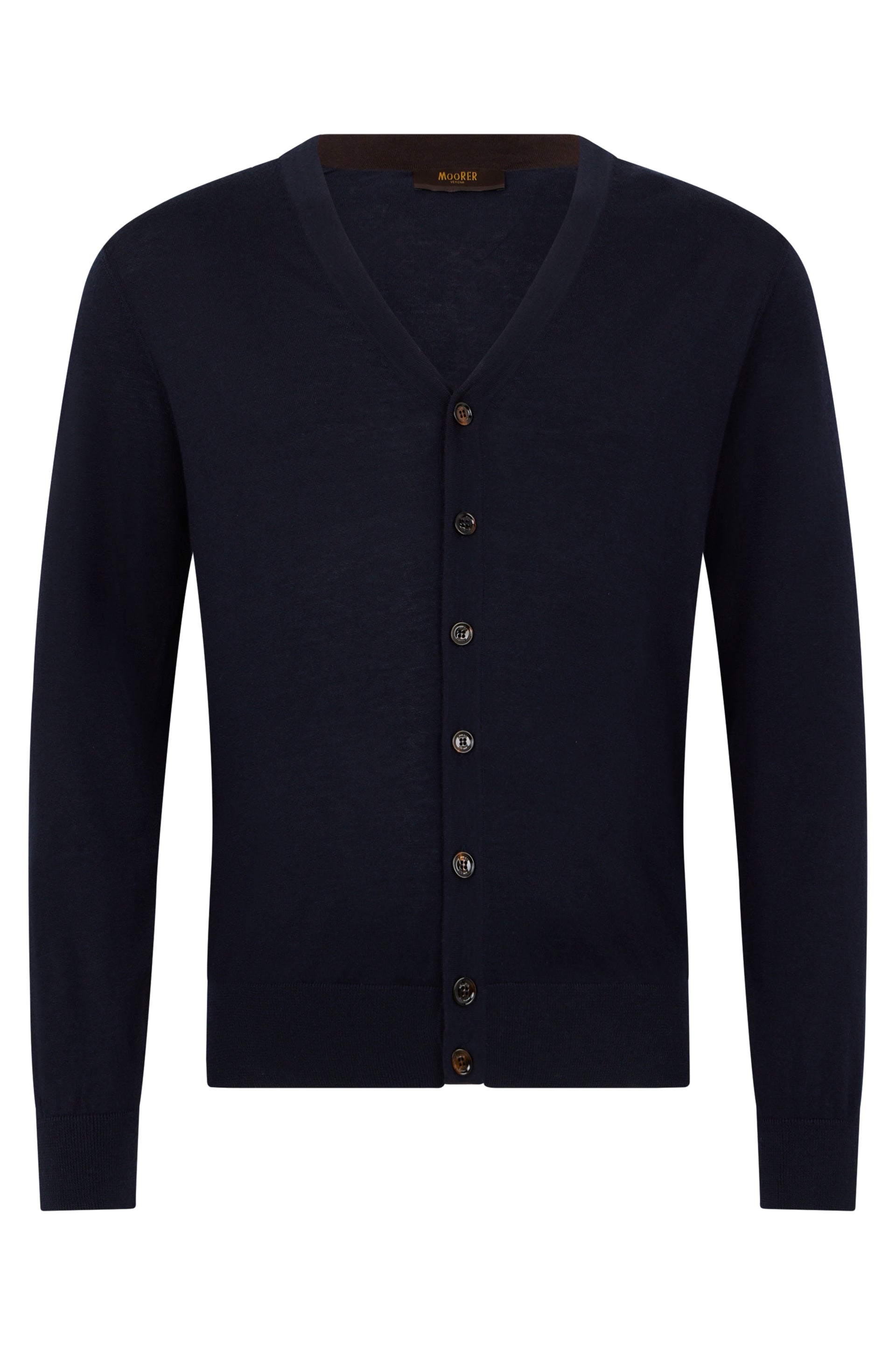 Classic black cardigan with button closure