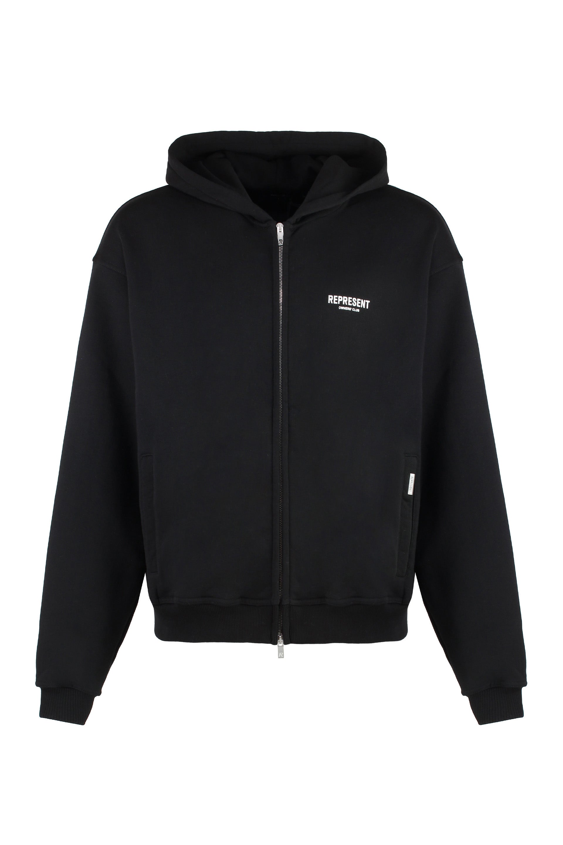 Full zip cotton hoodie