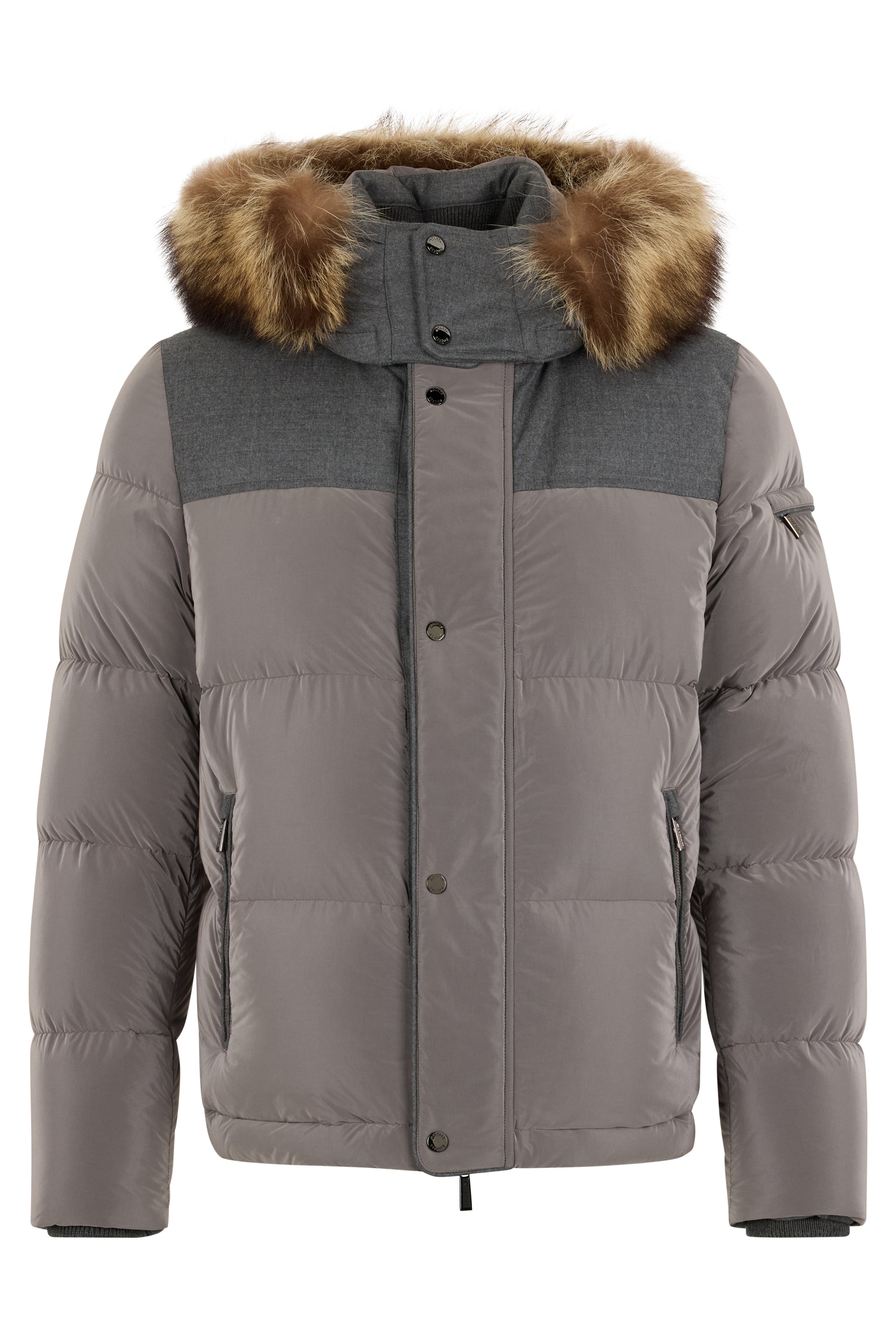 Men's winter jacket with modern hood