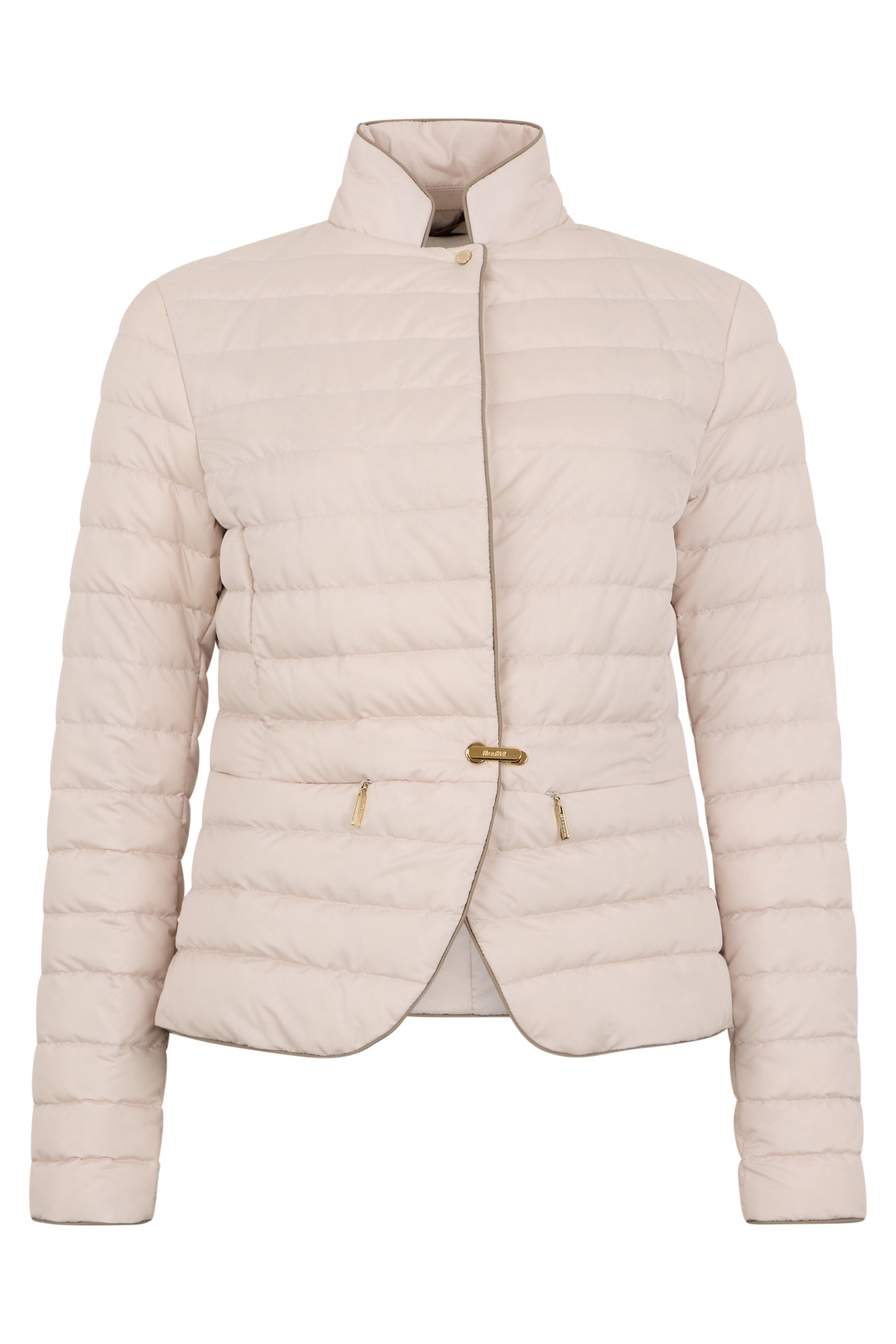 Beige padded jacket elegant and versatile