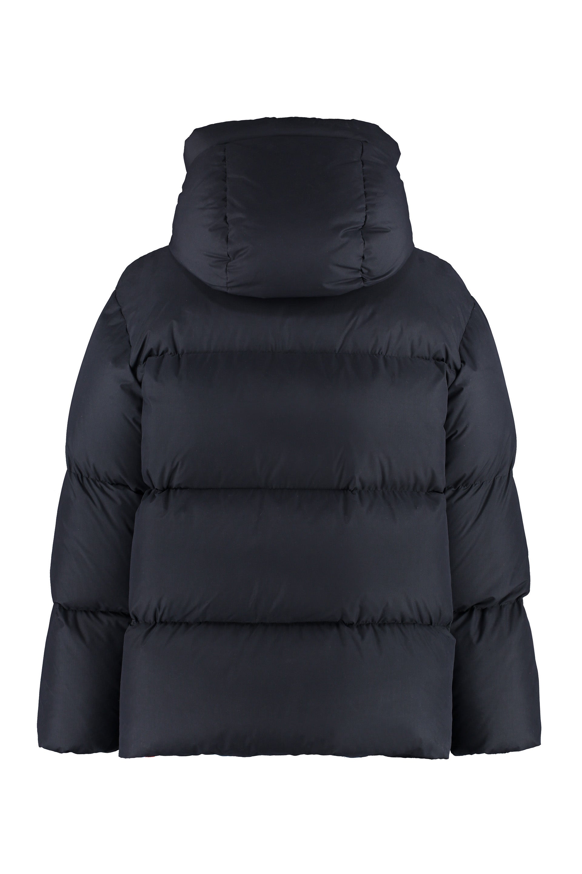 Hooded full-zip down jacket