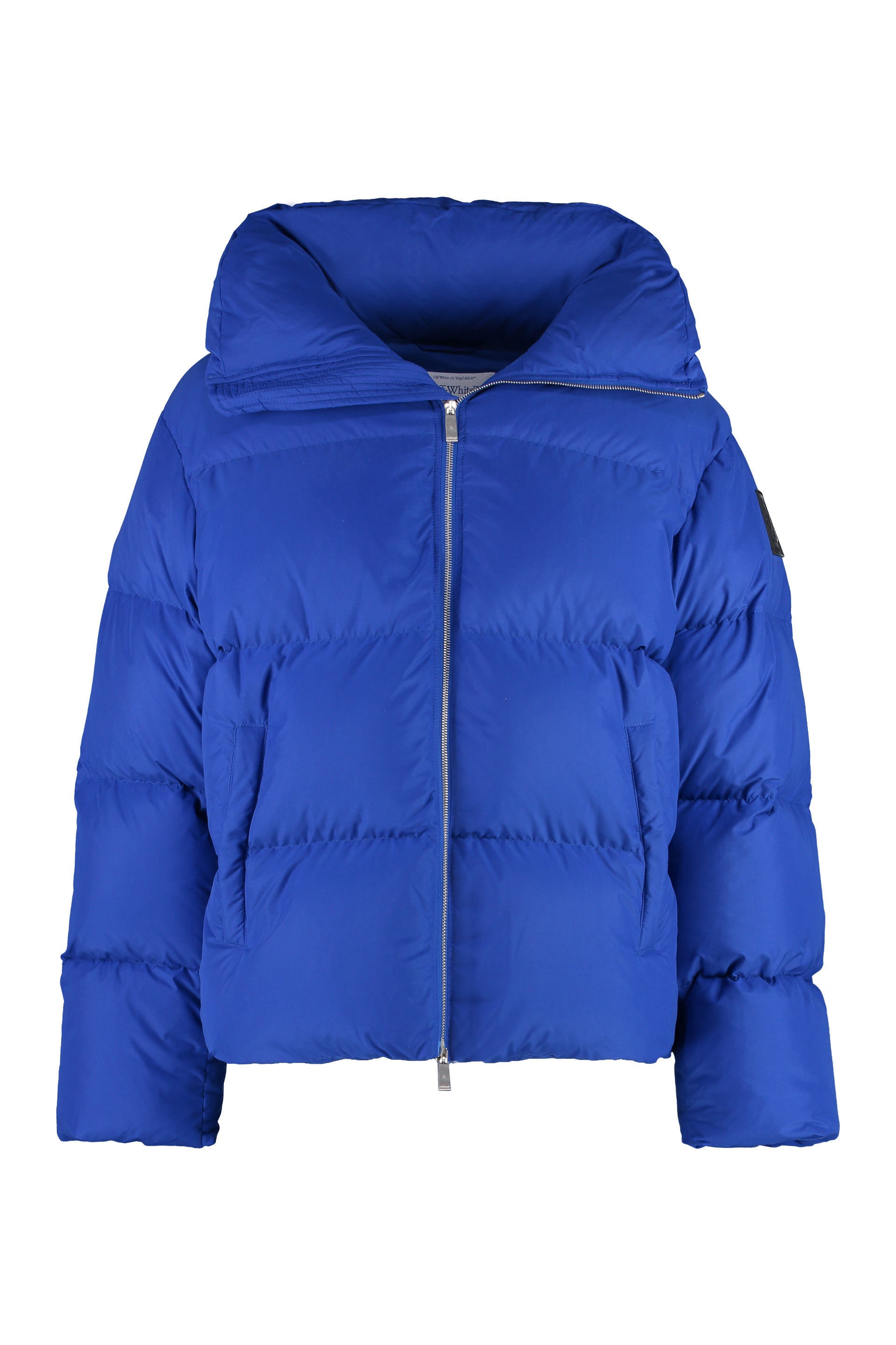 Hooded full-zip down jacket