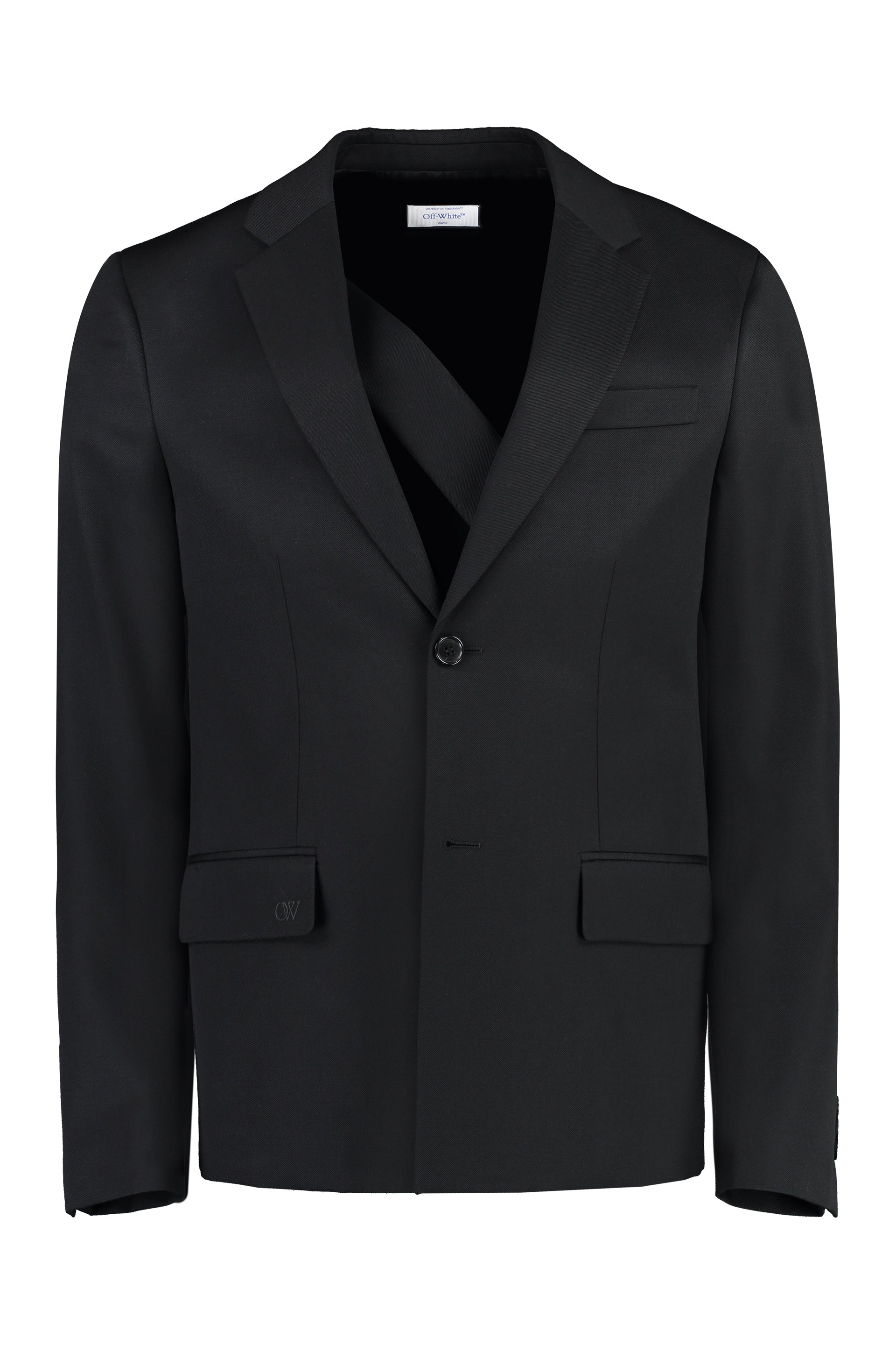 Single-breasted virgin wool jacket