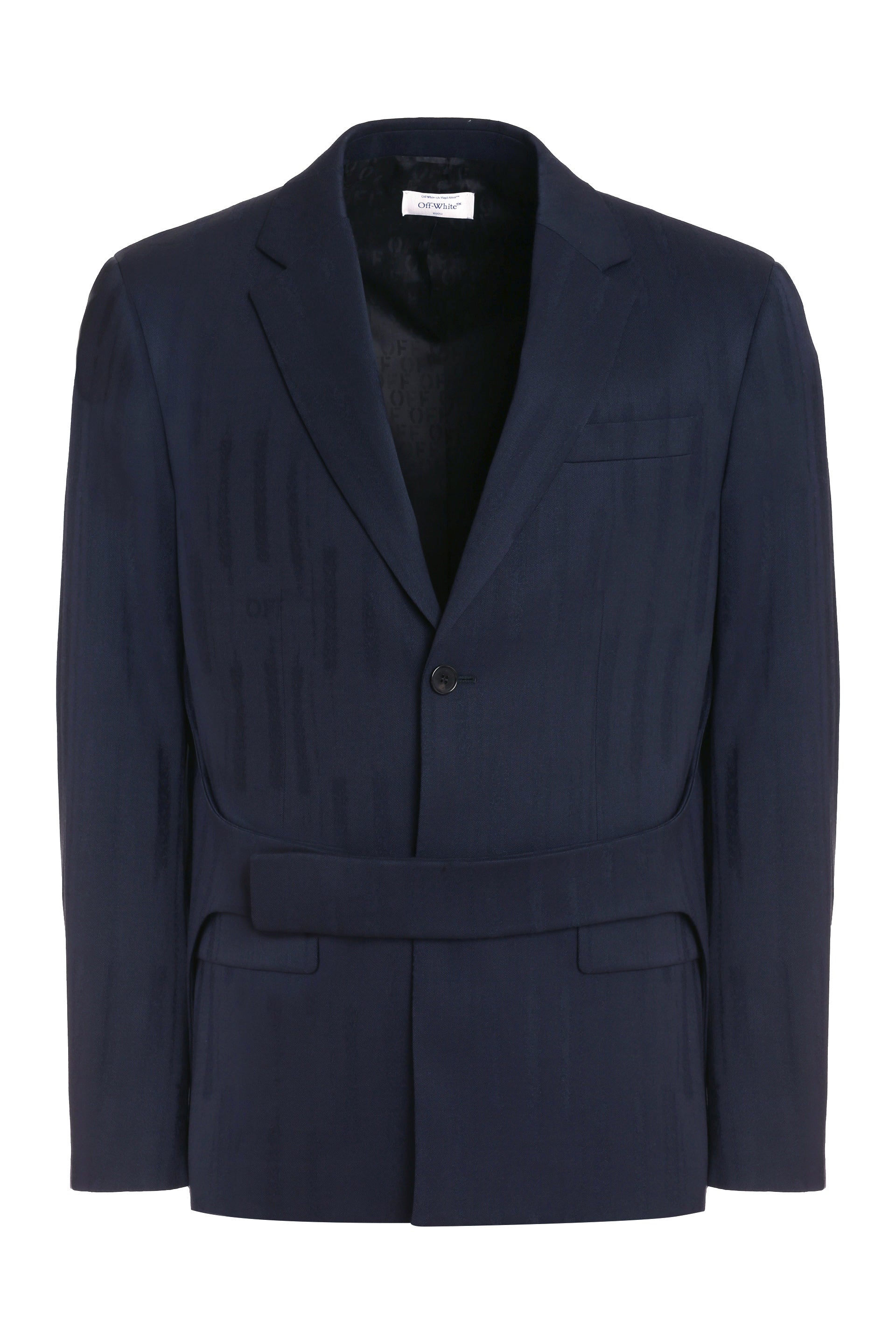 Wool single-breasted blazer