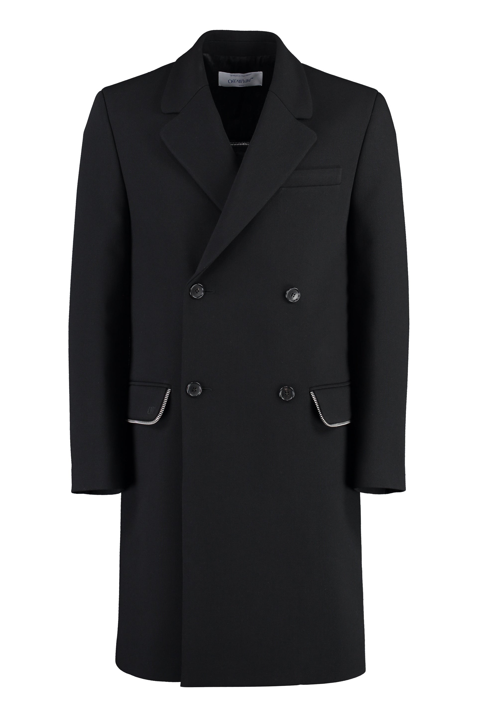 Double-breasted virgin wool  coat