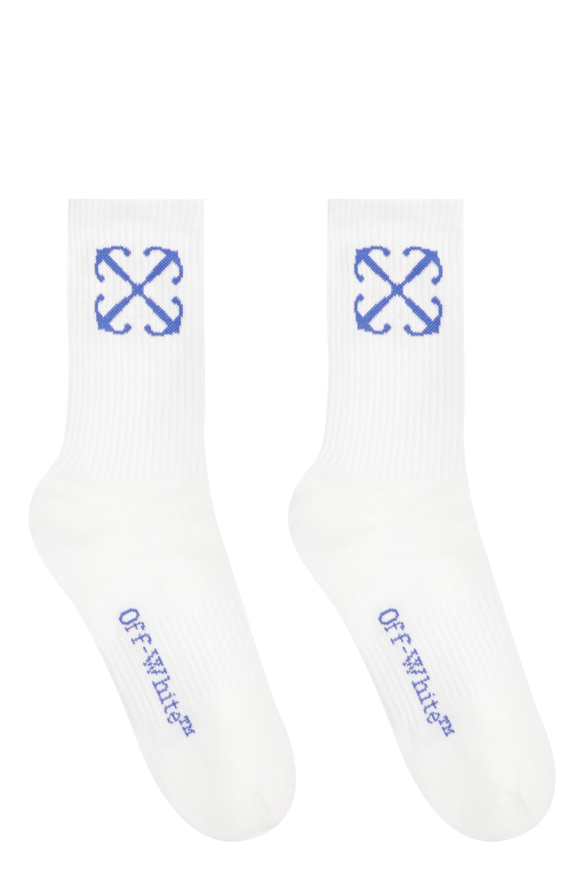 Cotton blend socks with logo