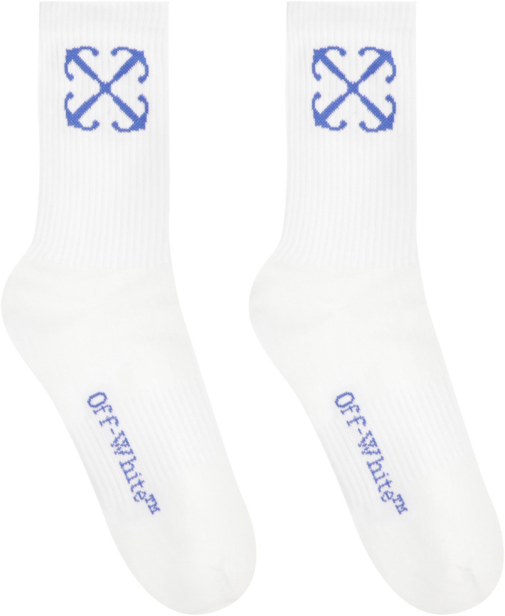 Cotton blend socks with logo