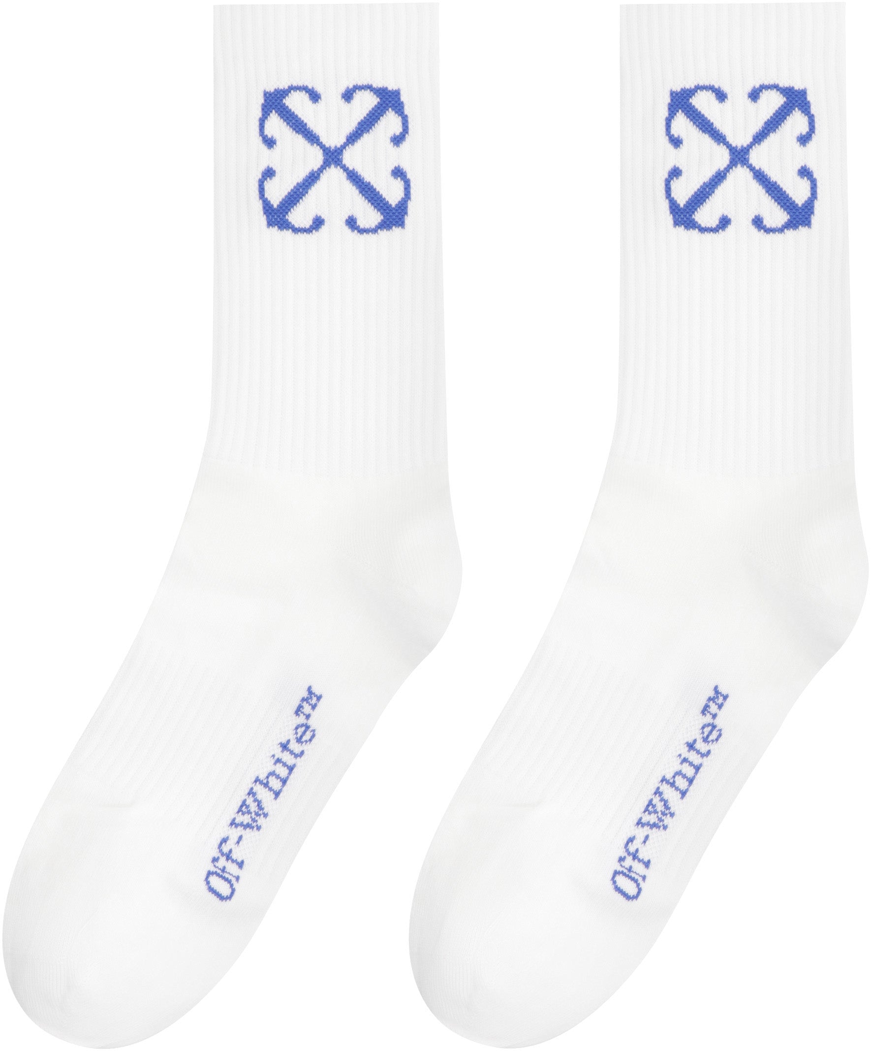 Cotton blend socks with logo