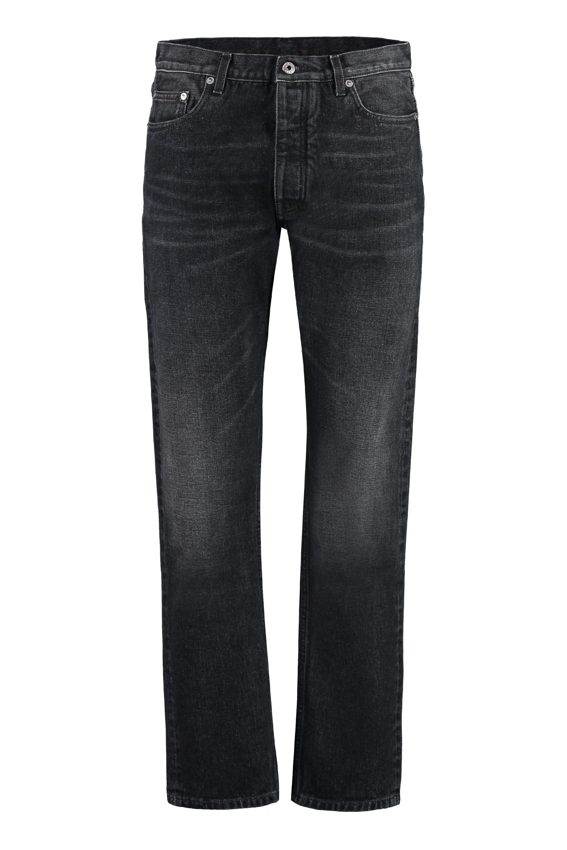 5-pocket straight-leg jeans