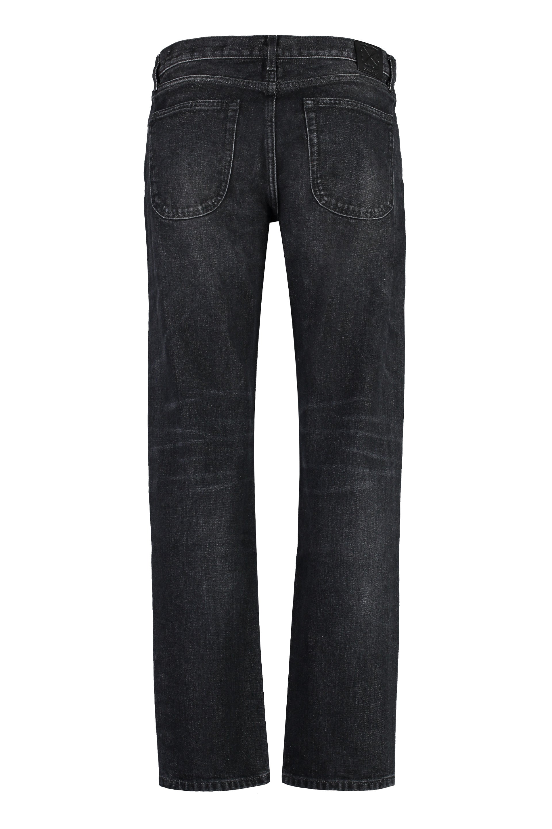 5-pocket straight-leg jeans