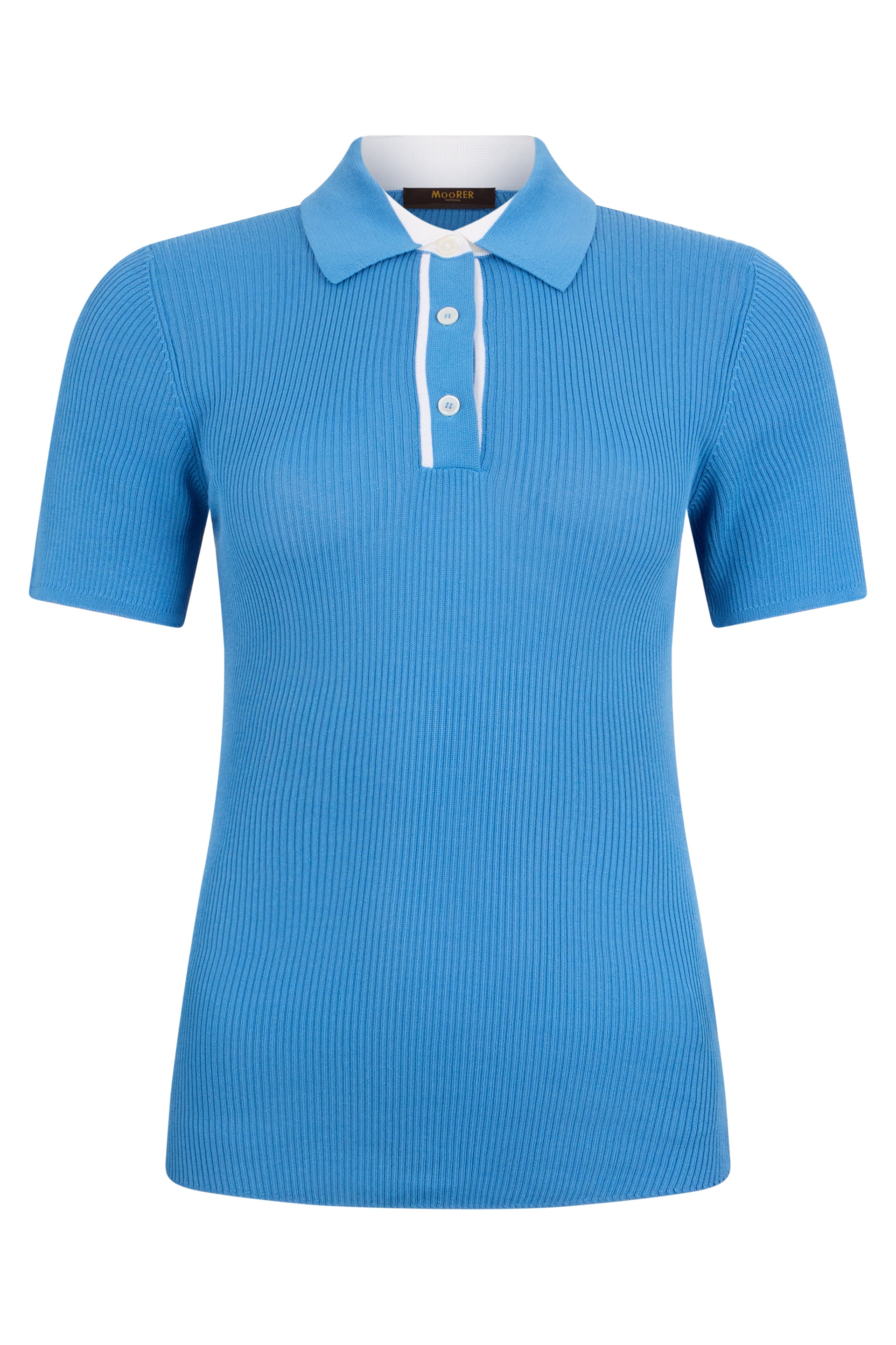 Blue short polo, soft and breathable
