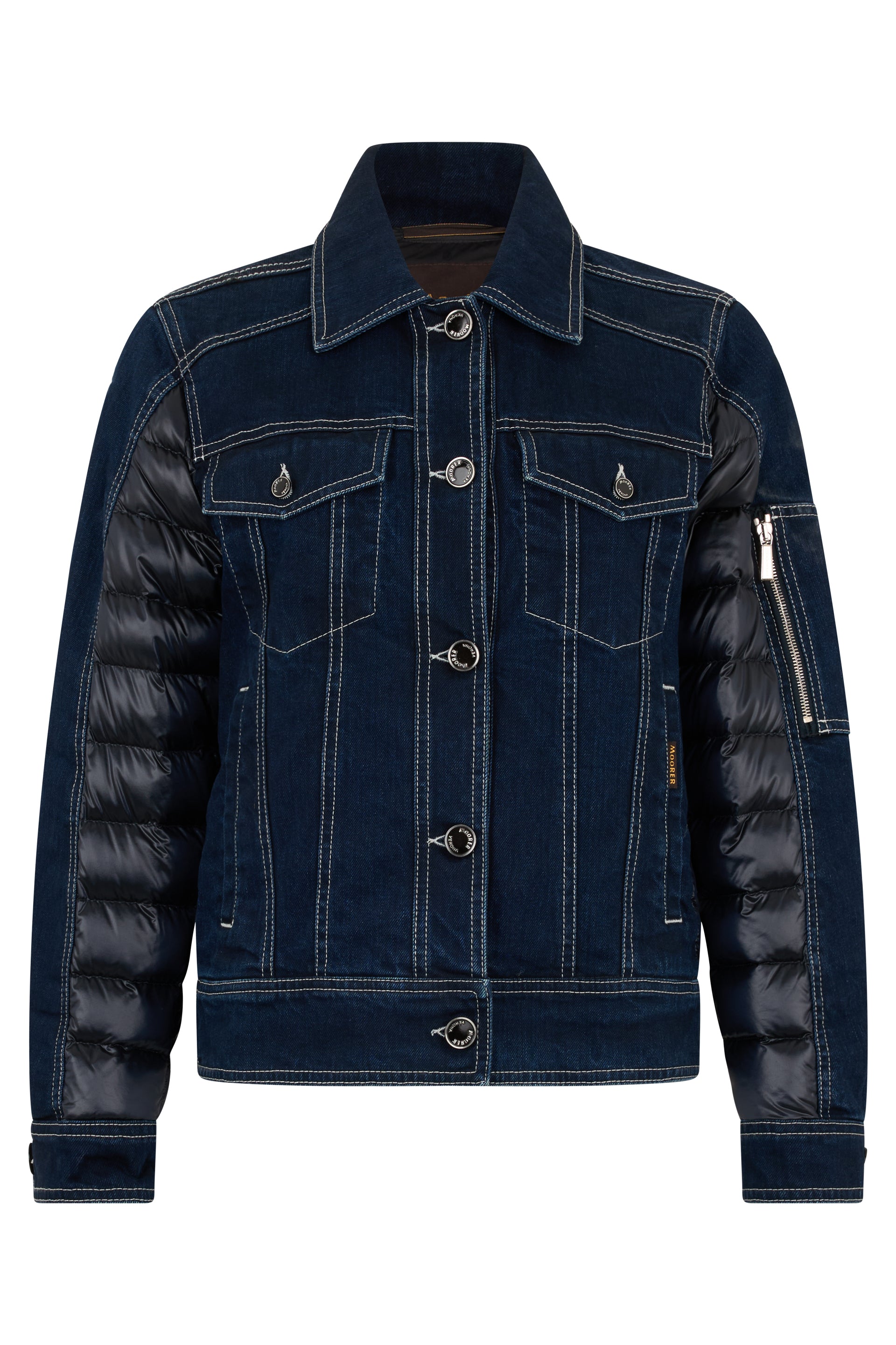 Dark blue denim jacket casual elegant