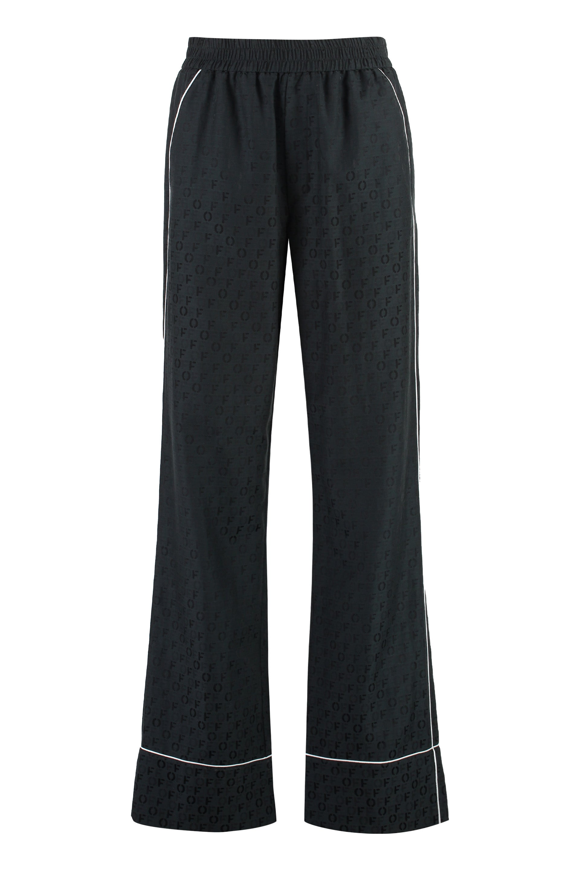 Silk blend trousers