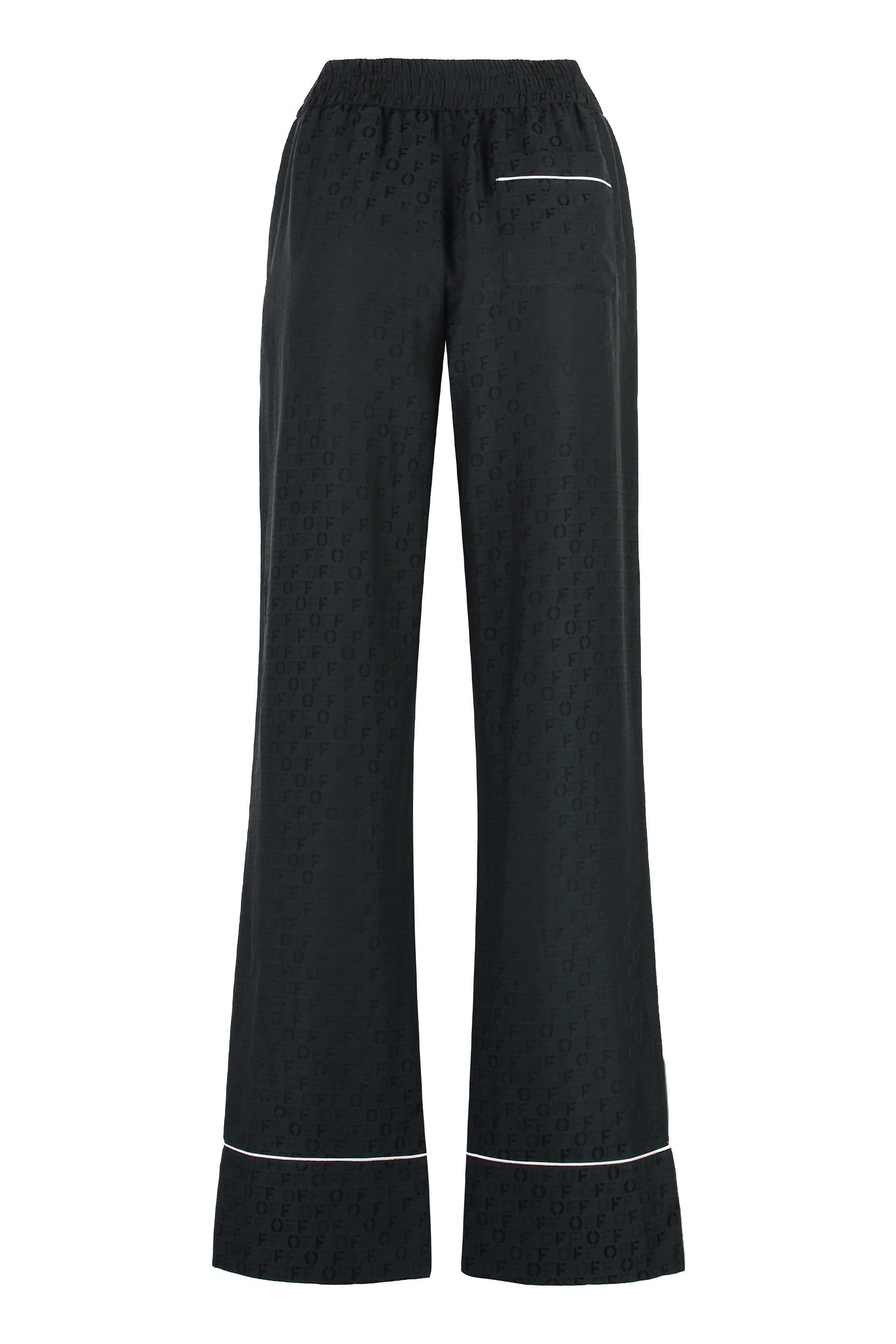 Silk blend trousers