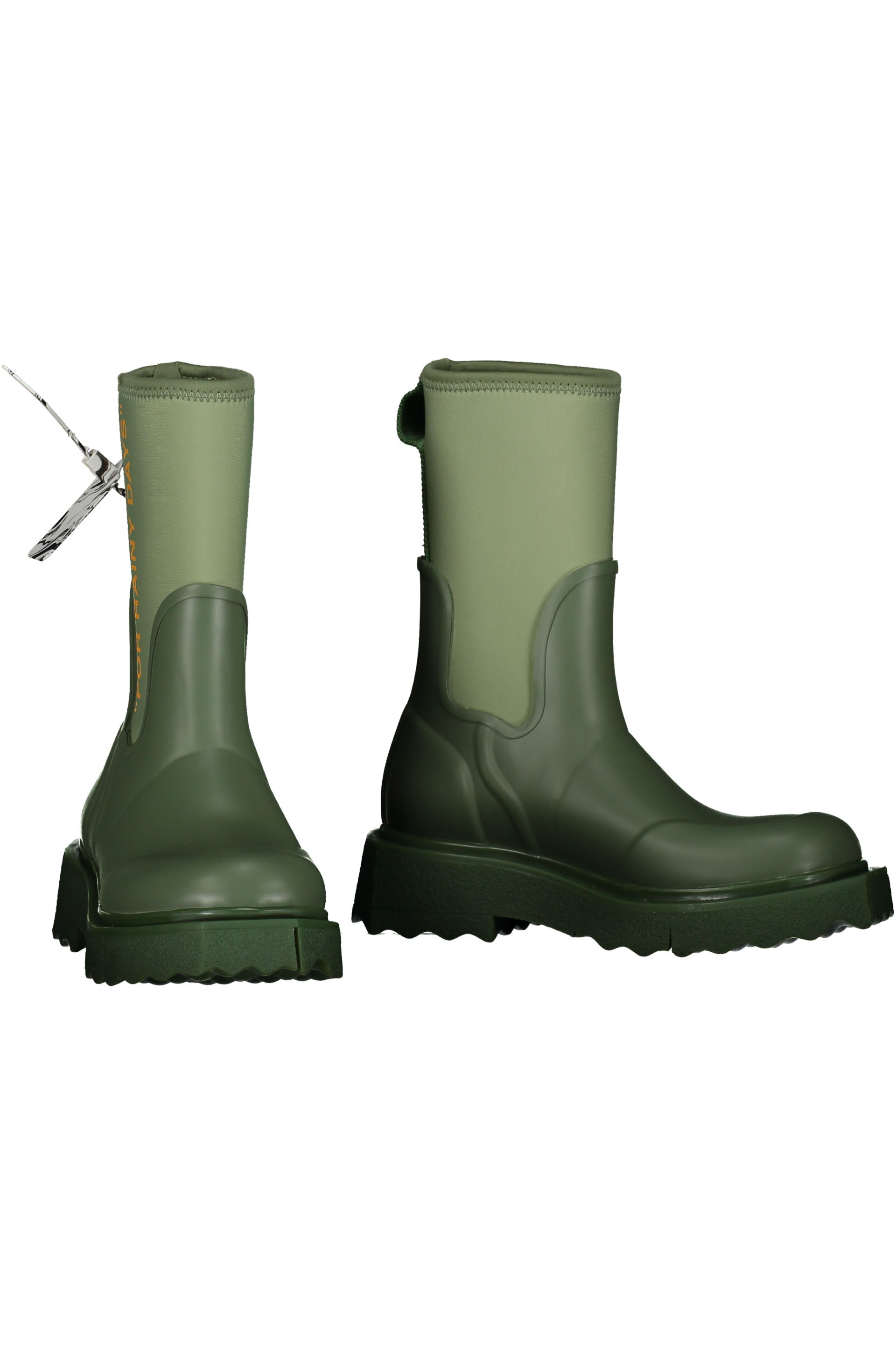 Rubber and neoprene rain boots