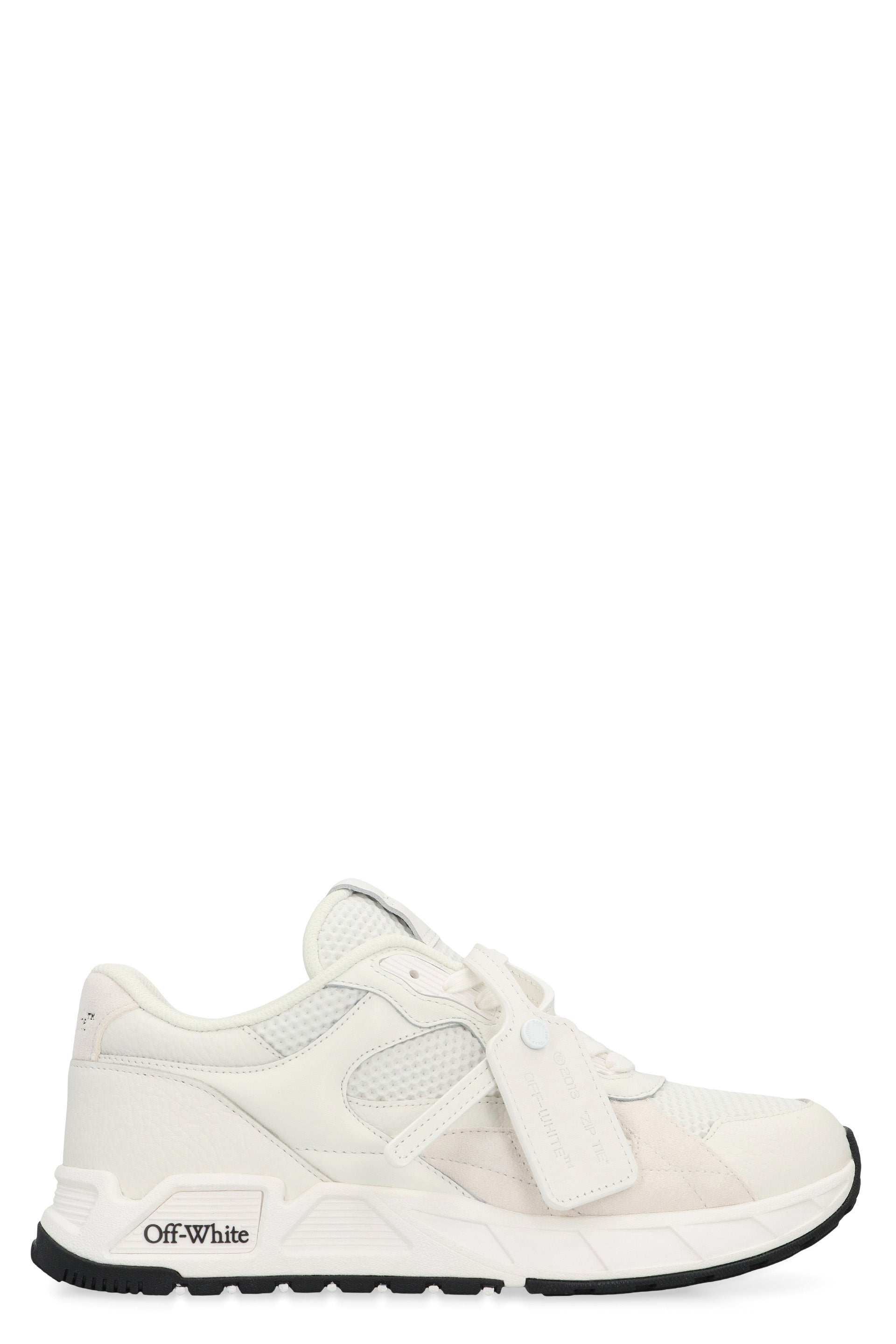Kick Off leather and mesh sneakers