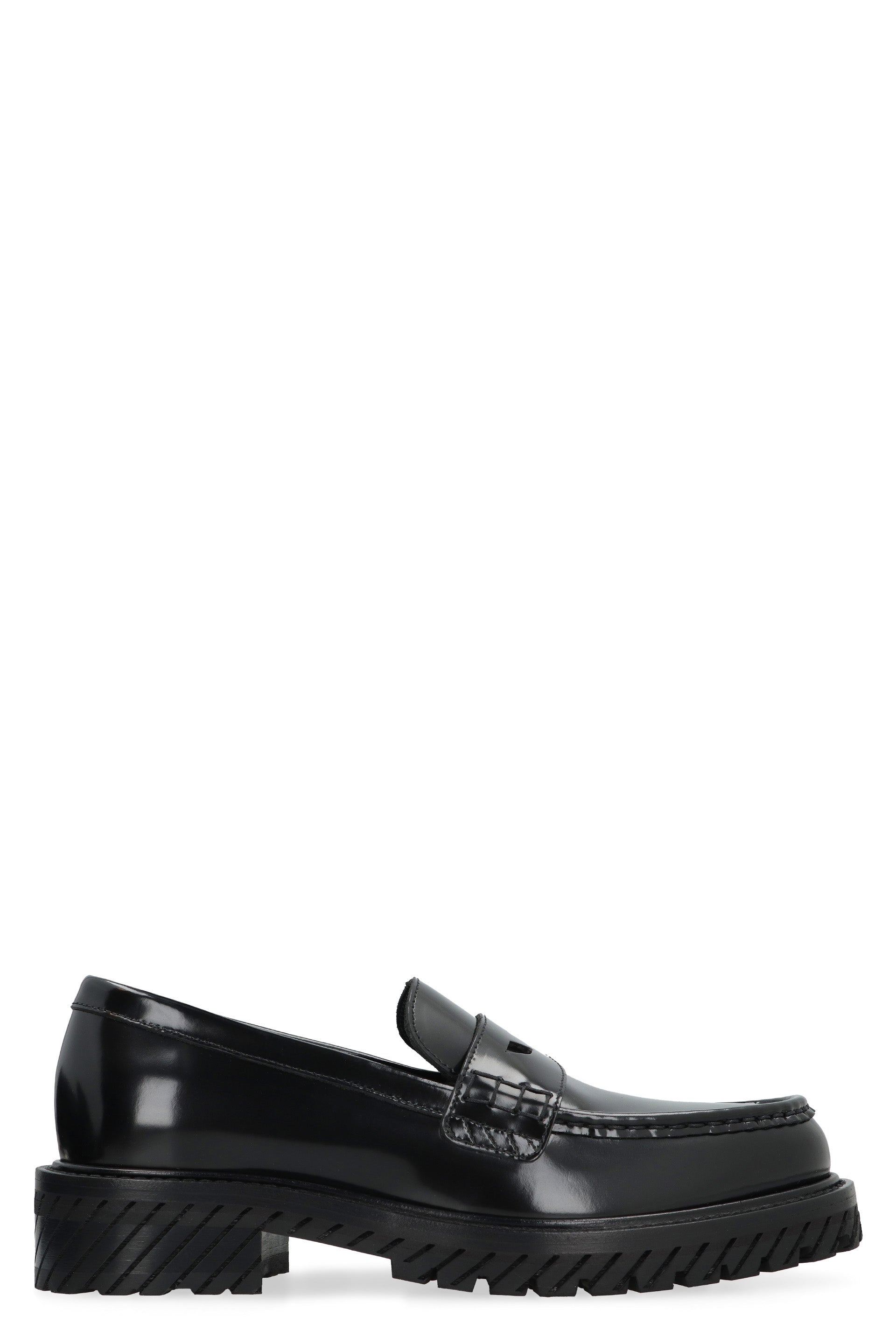 Combat leather loafers