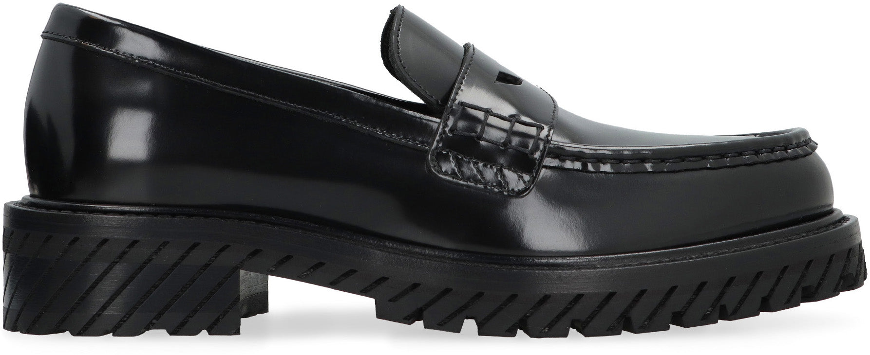 Combat leather loafers