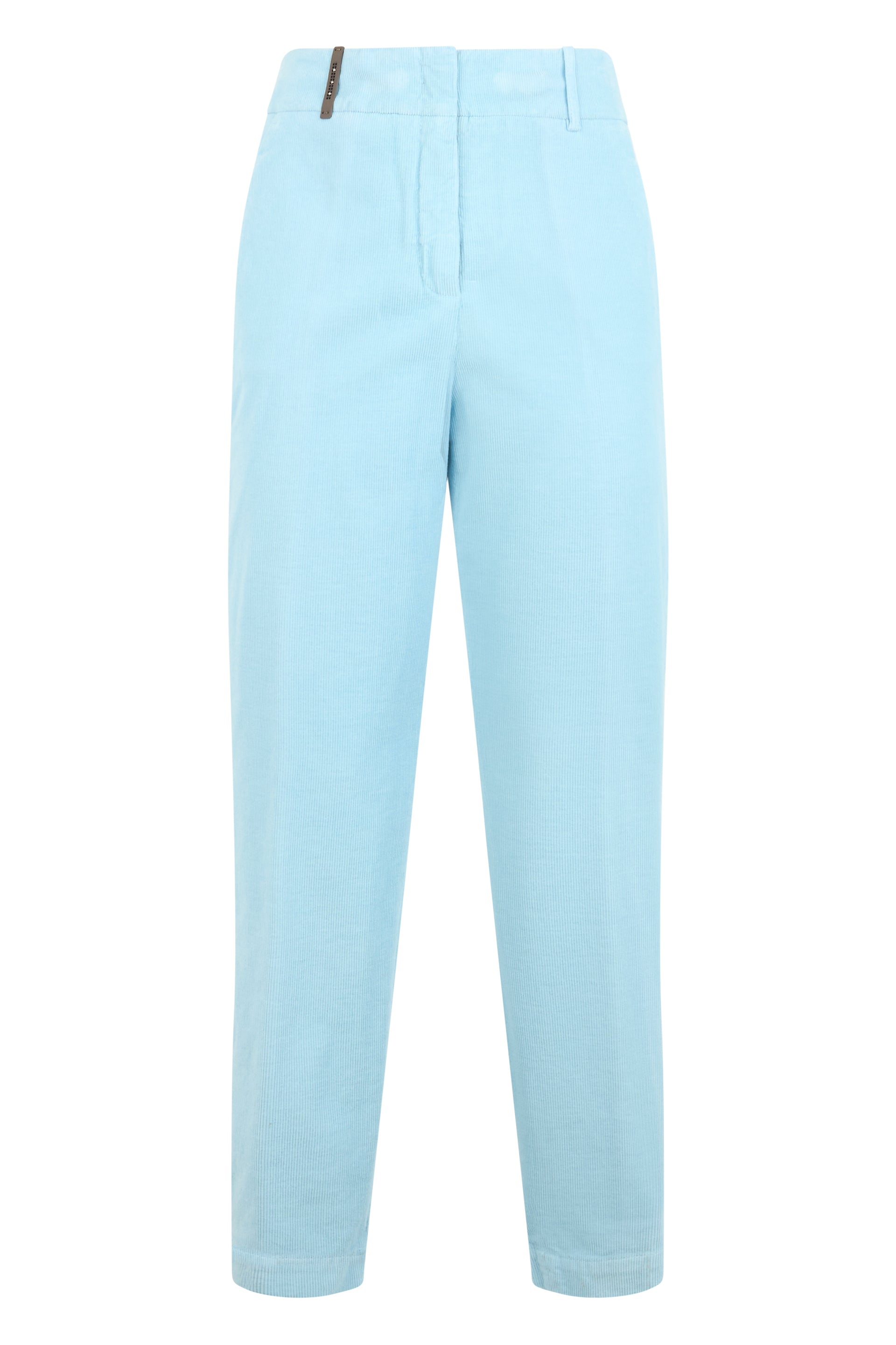 Pants with elegant blue striped design.