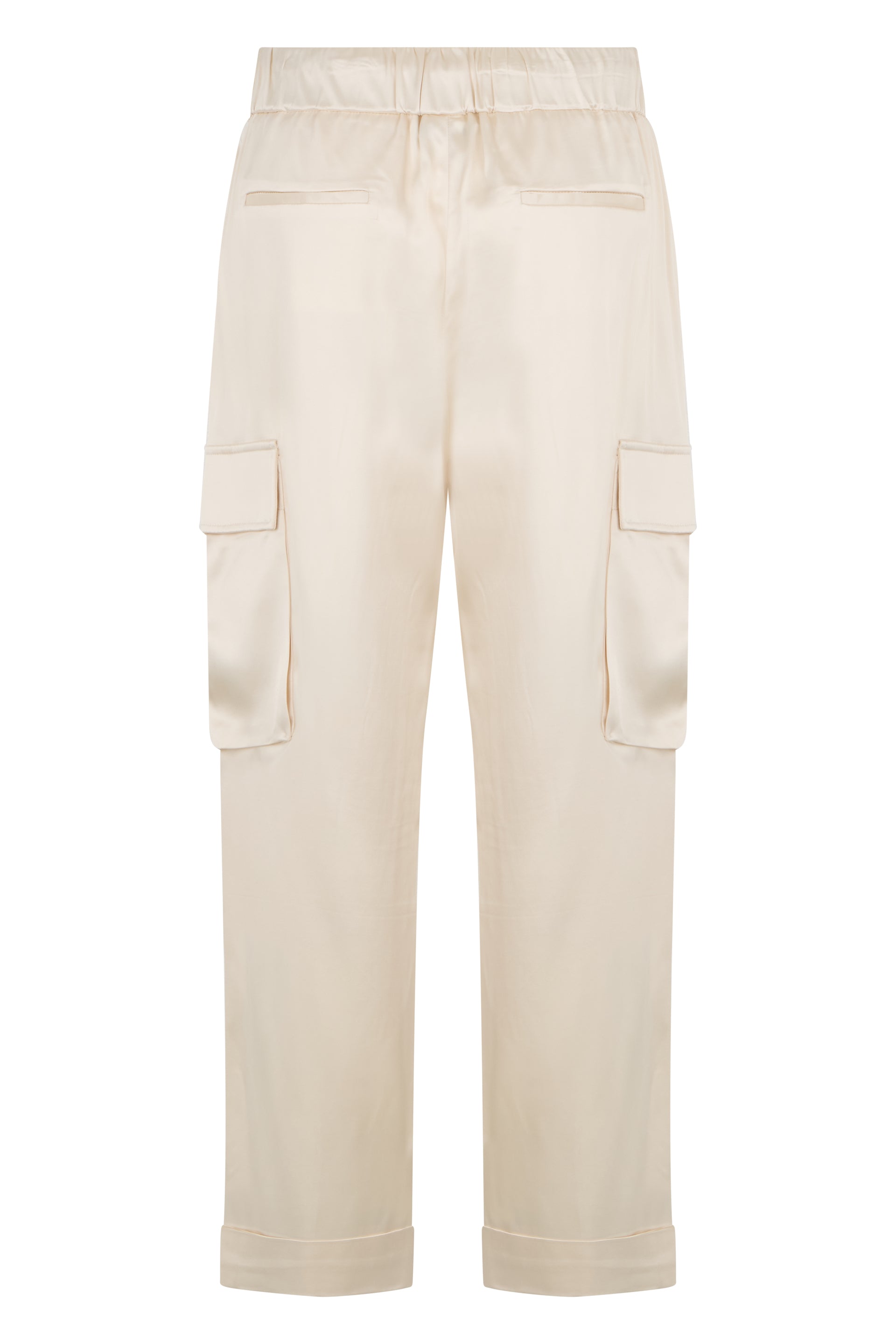 White cream crop pants with a minimalist and chic design.