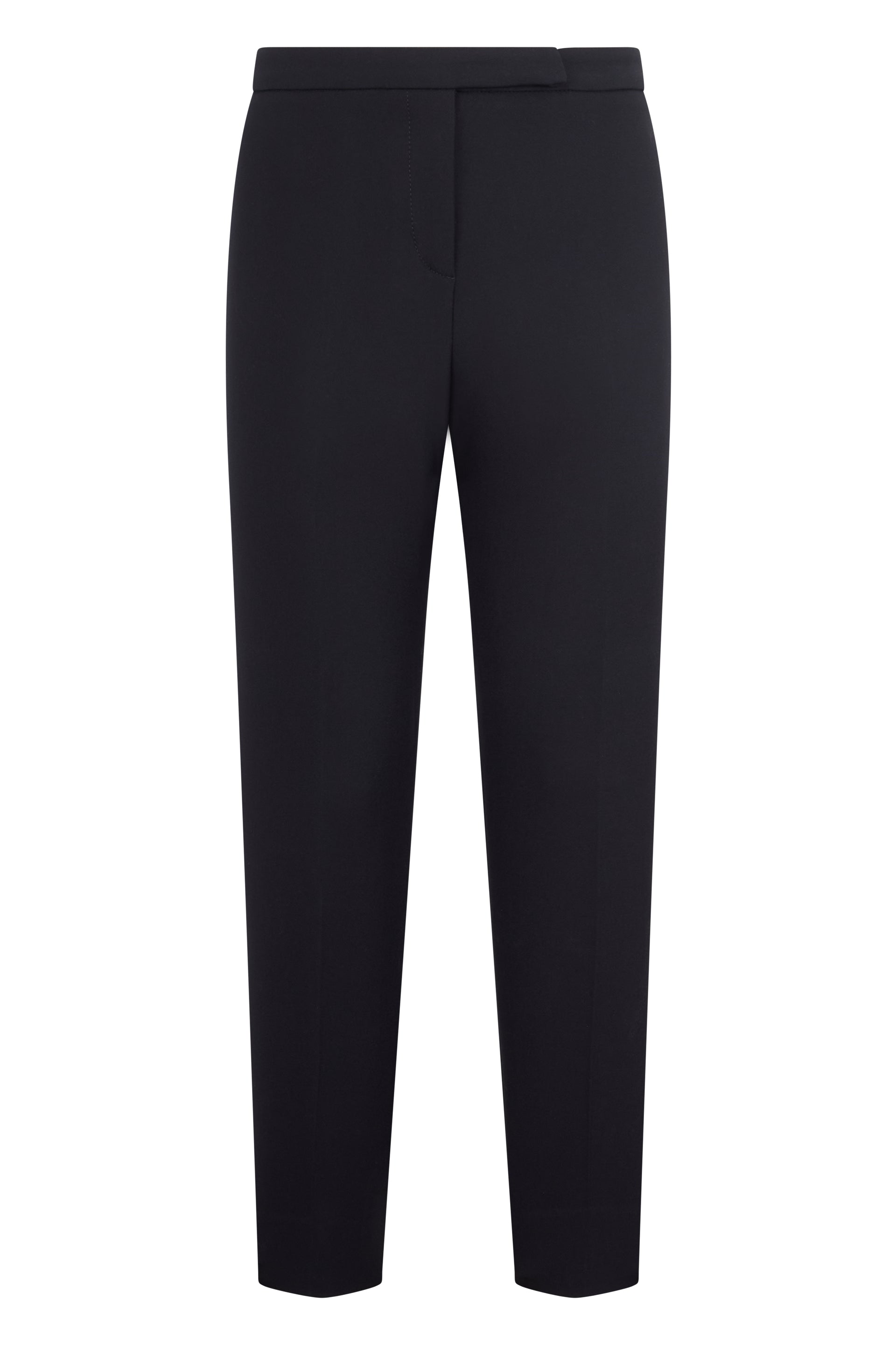 Black pants with a minimal and classic cut.
