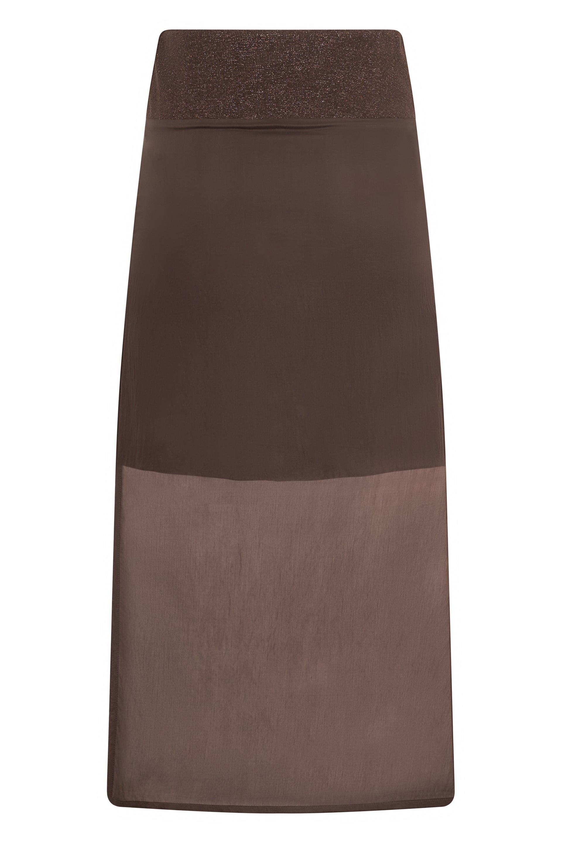 Skirt length knee dark brown from minimalist and elegant design.