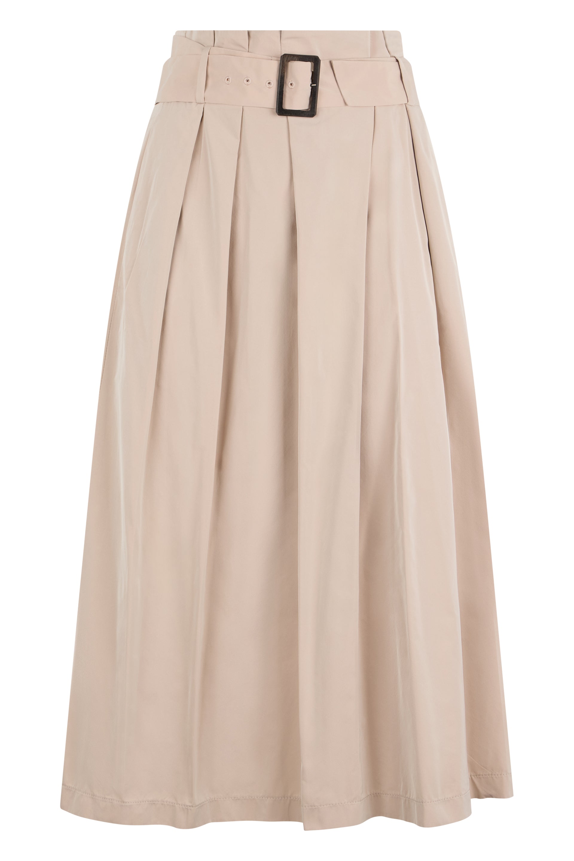 Maxi skirt sand color with minimal and versatile design.