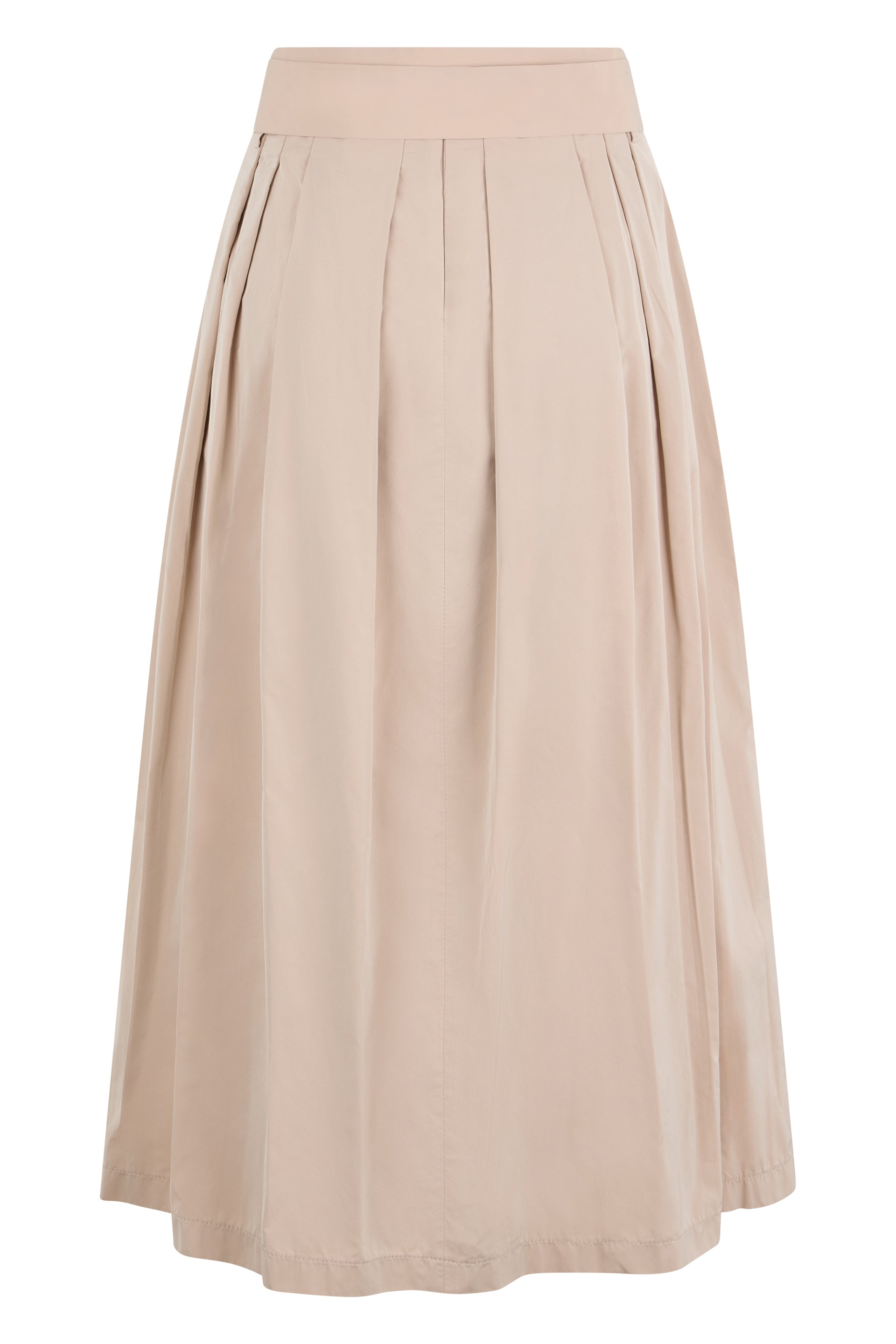 Maxi skirt sand color with minimal and versatile design.