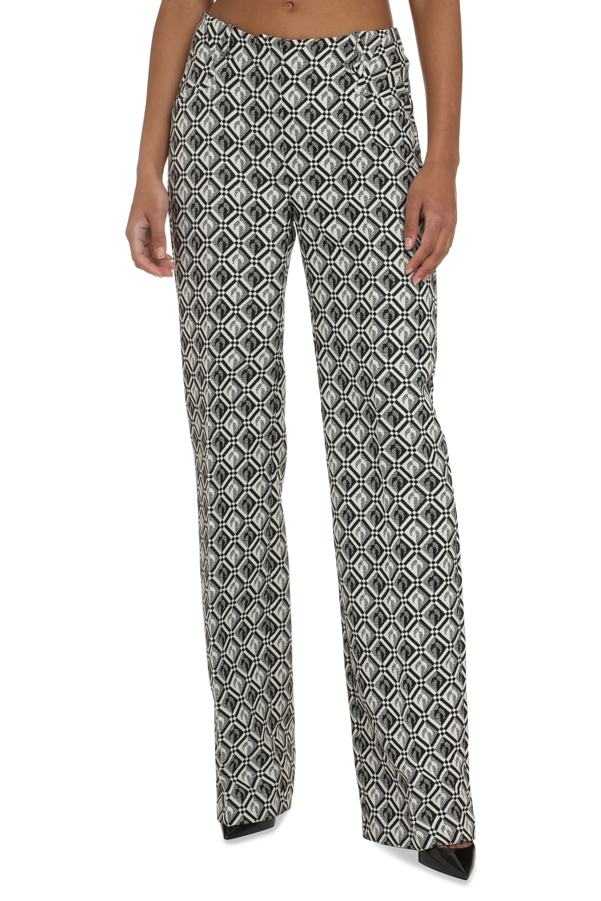 Wool blend trousers