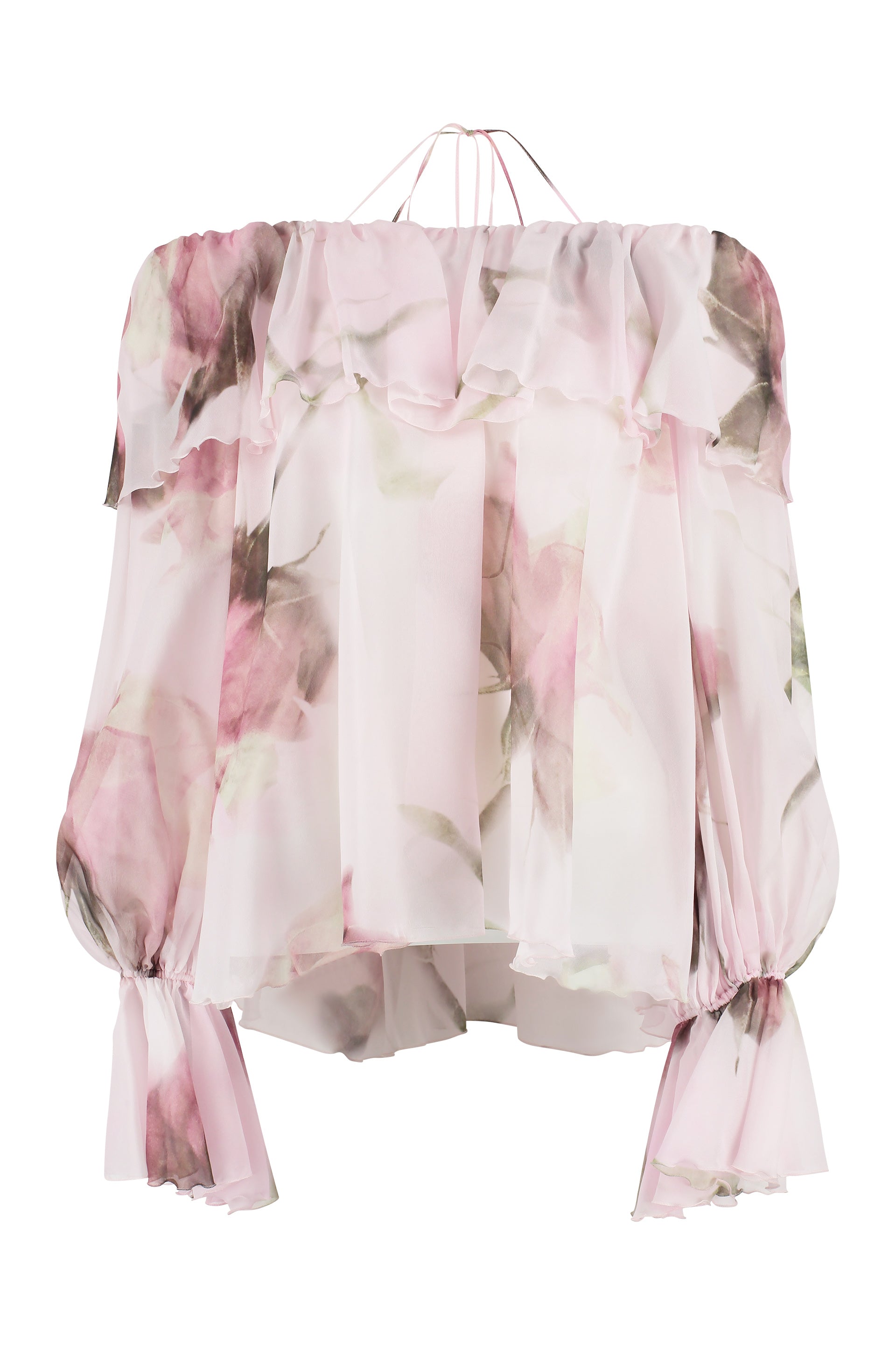 Printed silk blouse