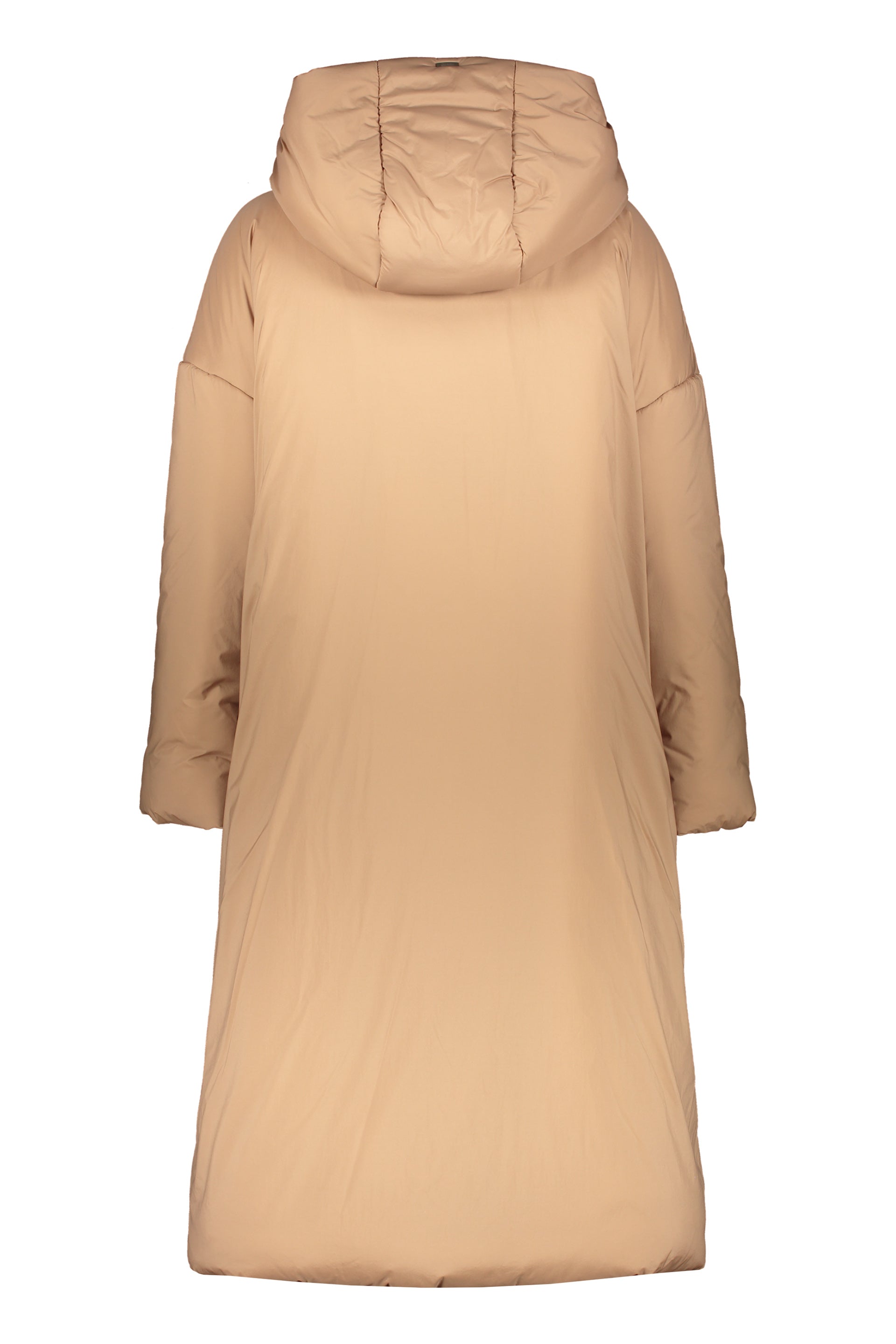 Long down jacket with hood