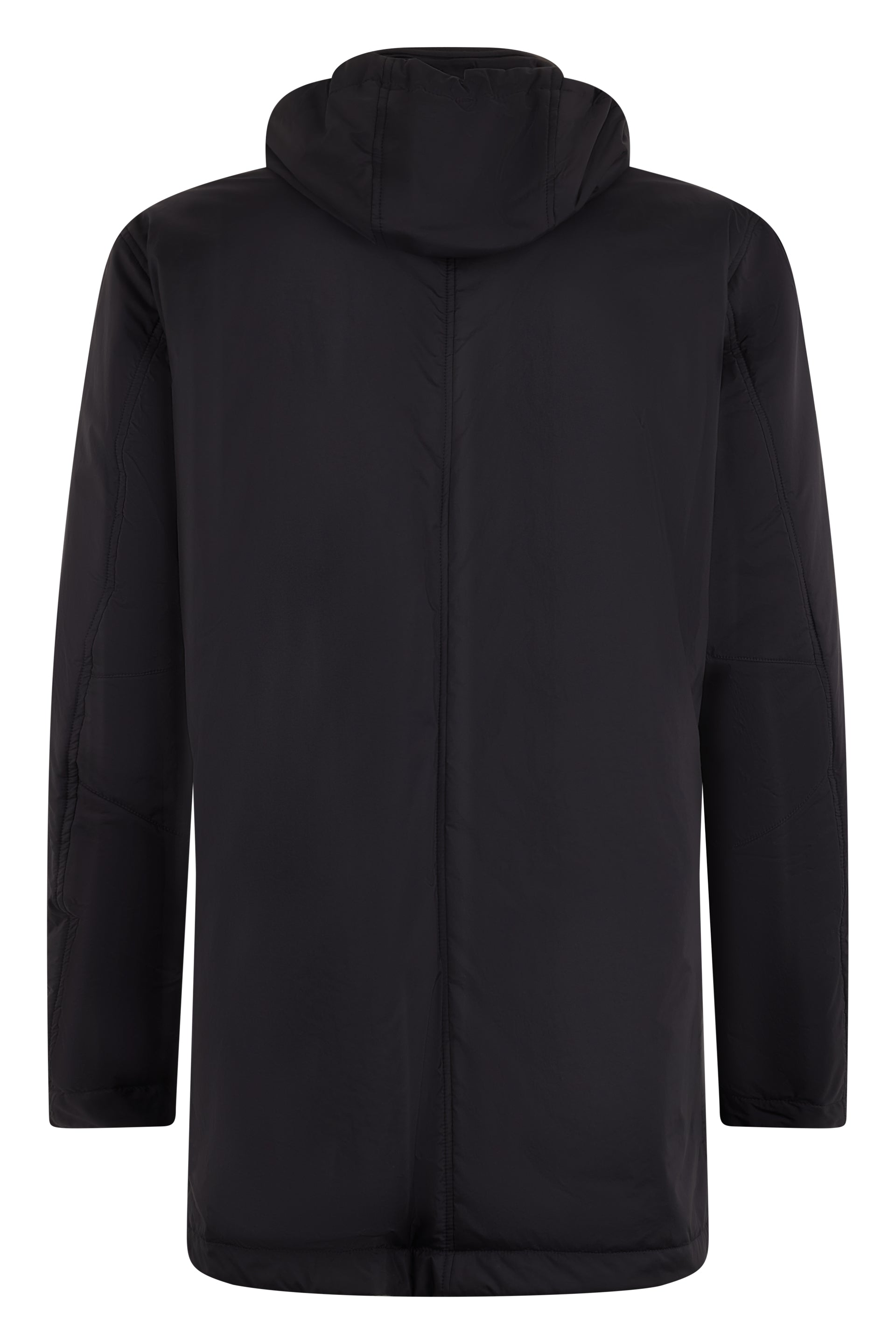 Light black jacket with versatile hood