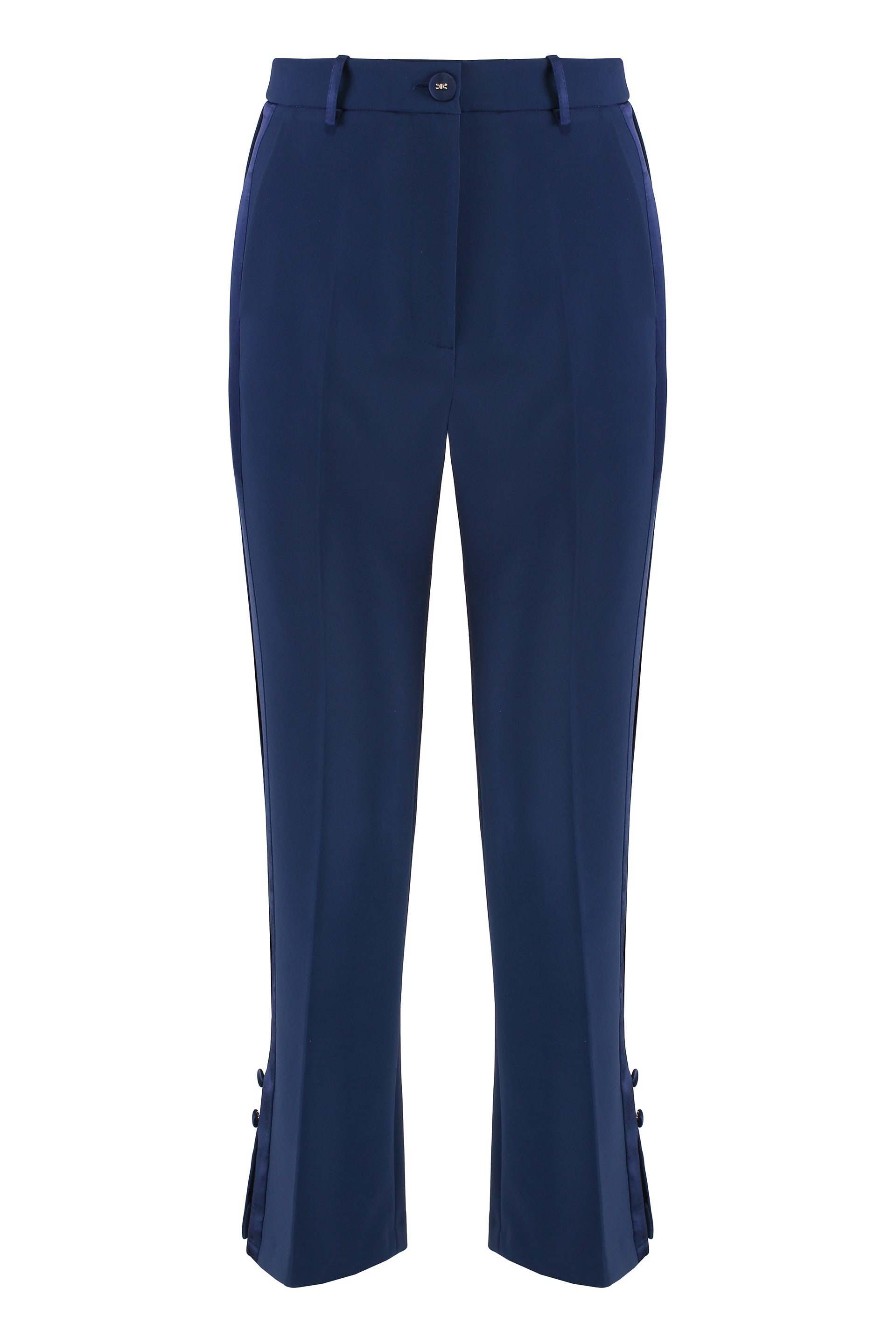 Cropped flared trousers